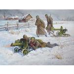 1/72 Soviet Machine-gun w/Crew (Winter Uniform)
