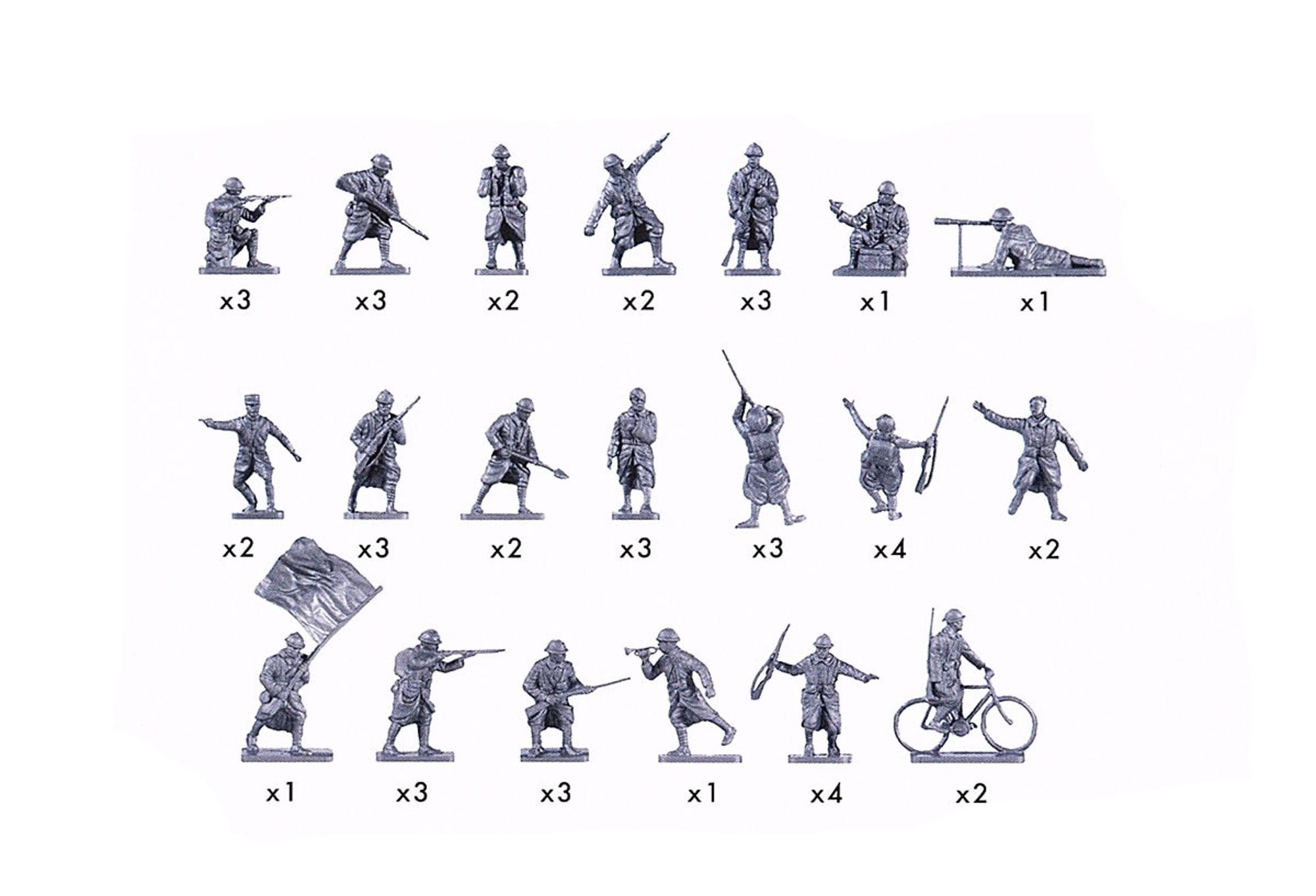 1/76 WWI French Infantry Figure Kit