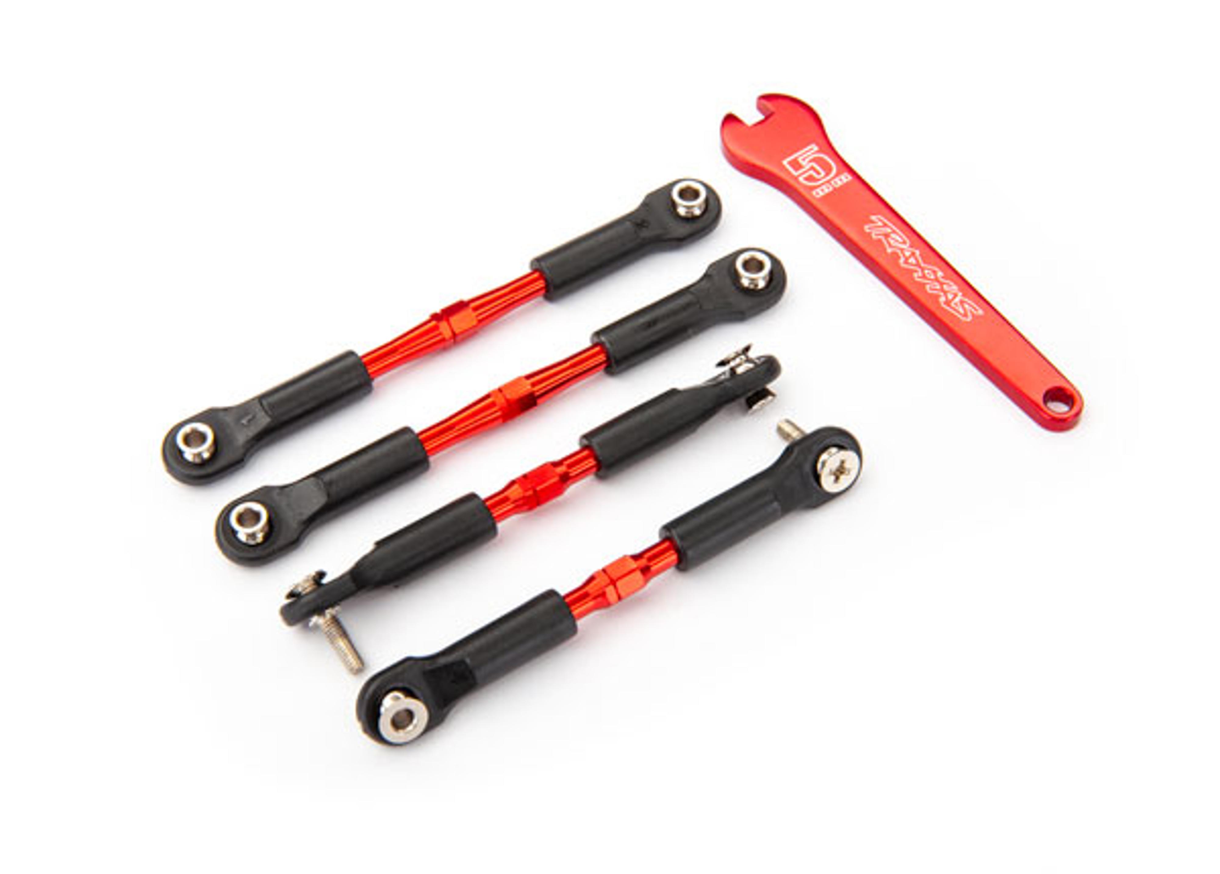 Traxxas Front/Rear Turnbuckle Camber Links w/ Rod Ends, Hollow Balls (Red)