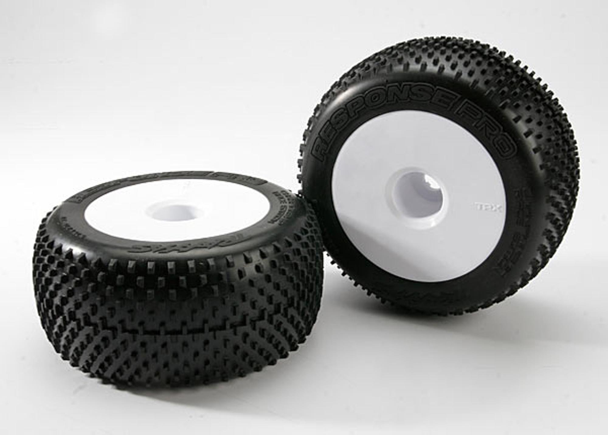 Traxxas Response Pro Tires w/ Foam Inserts (White Dished, 2 pcs)