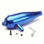 Traxxas Tuned pipe, high performance (aluminum) (blue-anodized)