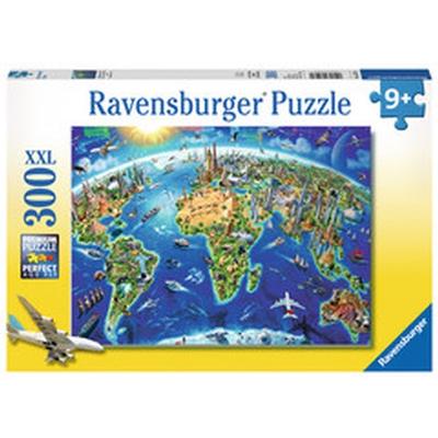 Puzzle - World Landmarks Map (300 pieces)