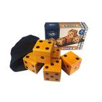 Dice Set - Giant Roll em Dice - Set of 5 Wooden Lawn Dice