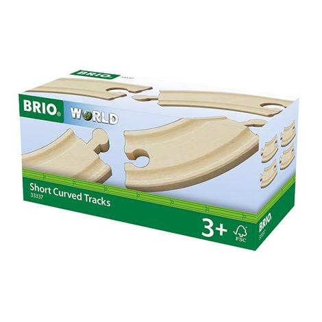 Brio Short Curved Tracks for Railway (4 pc)