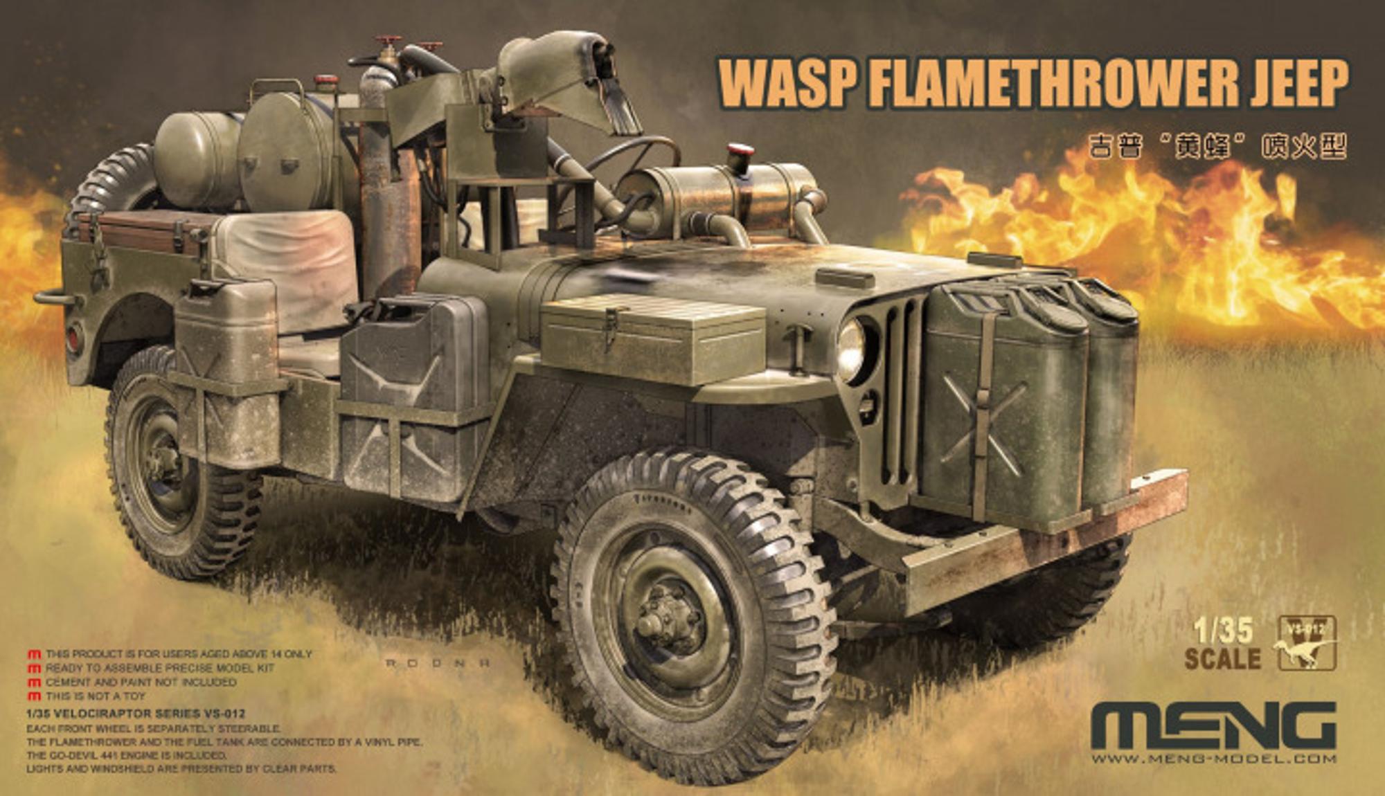 1:35 Wasp Flamethrower Jeep Model Kit