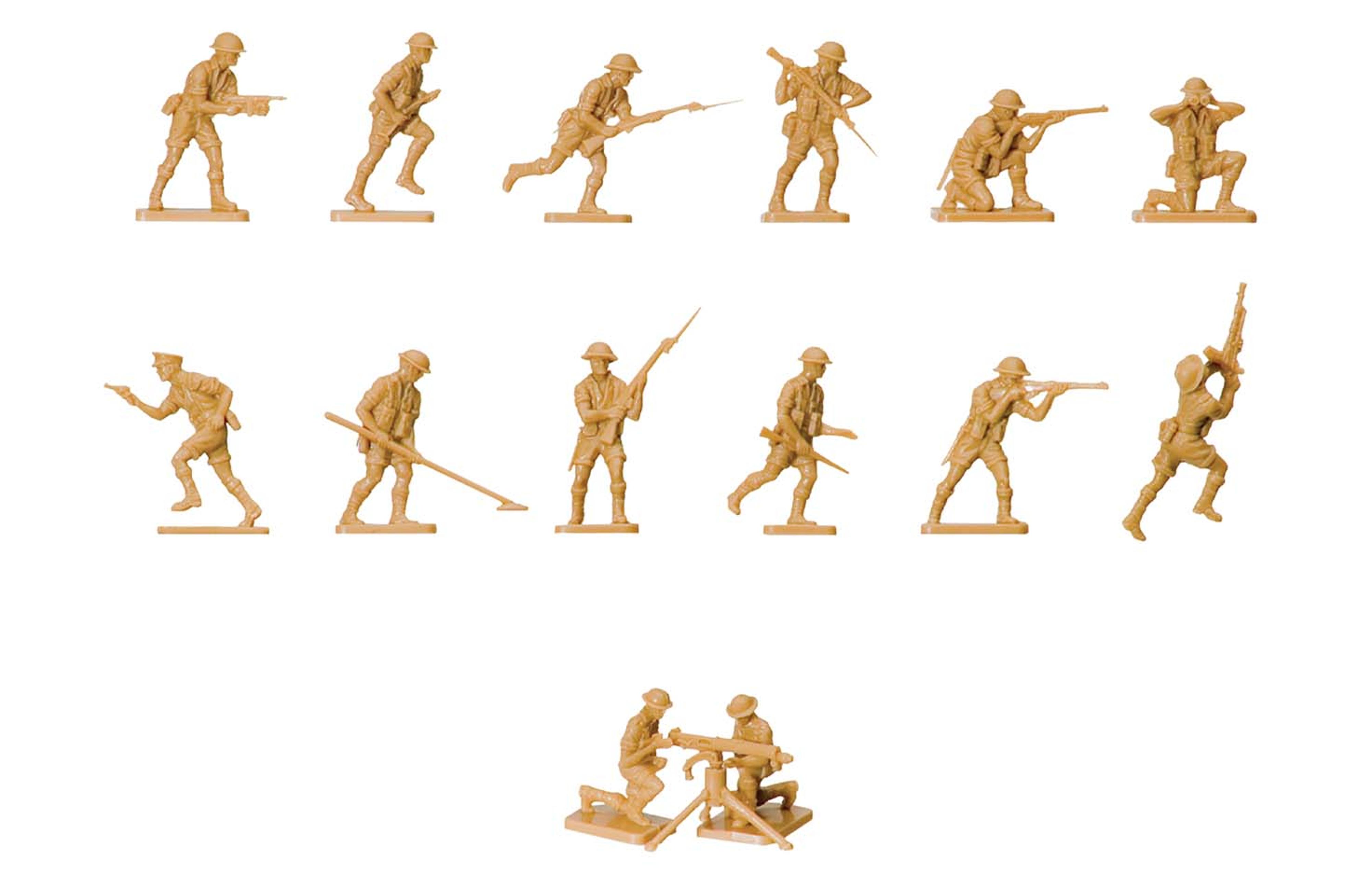 1:76 8th Army Figures (49 ct)