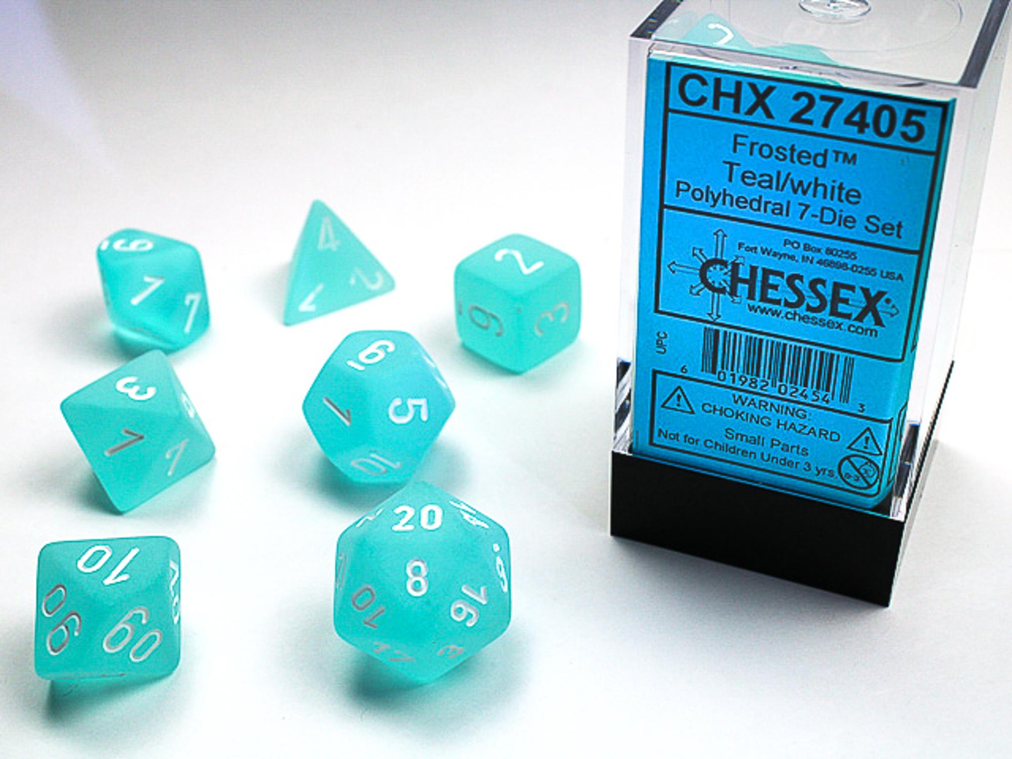 Frosted Teal-White with White 7 Die Set