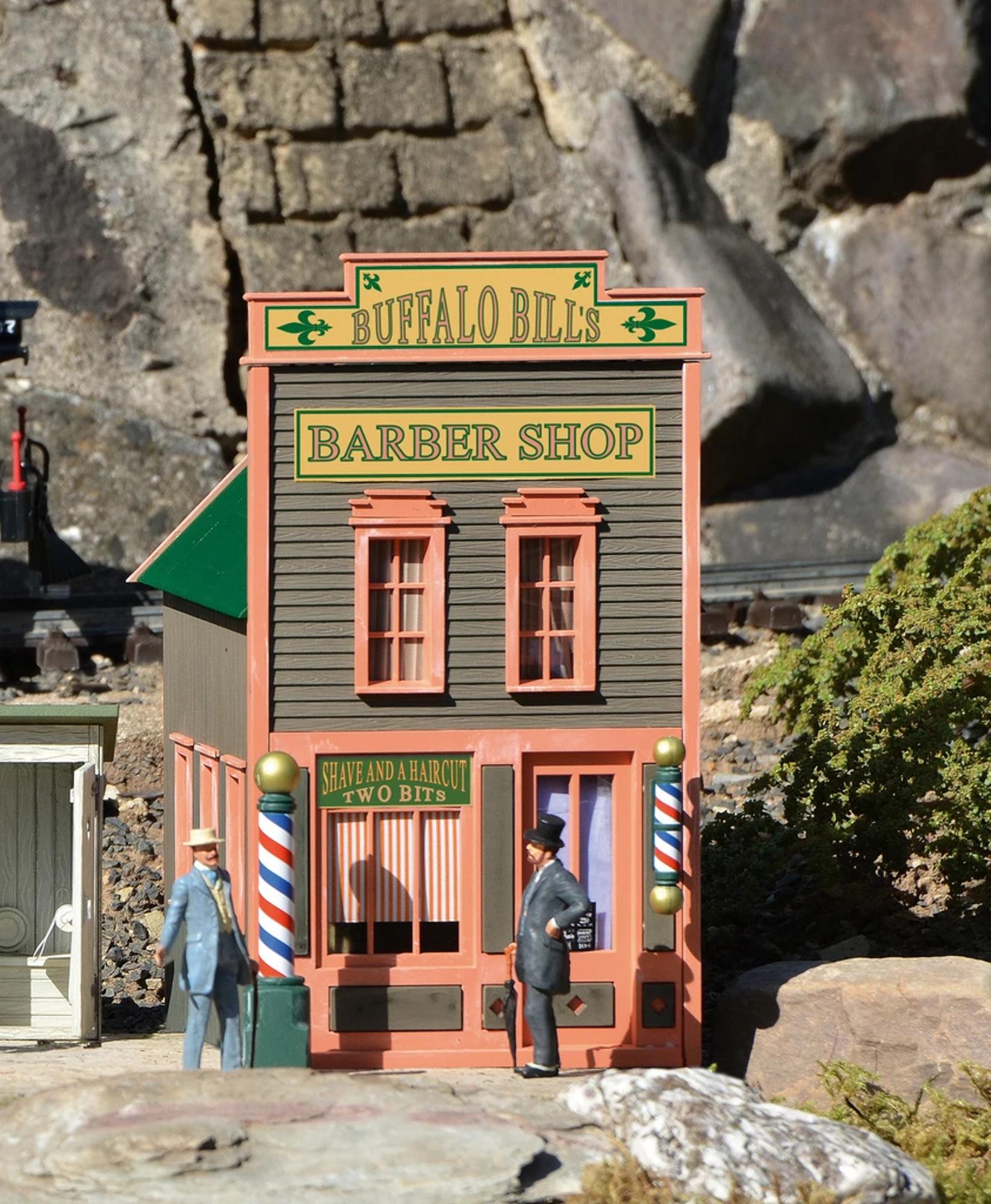 G-Scale River City Buffalo Bill`s Barbershop Built-Up Building Kit