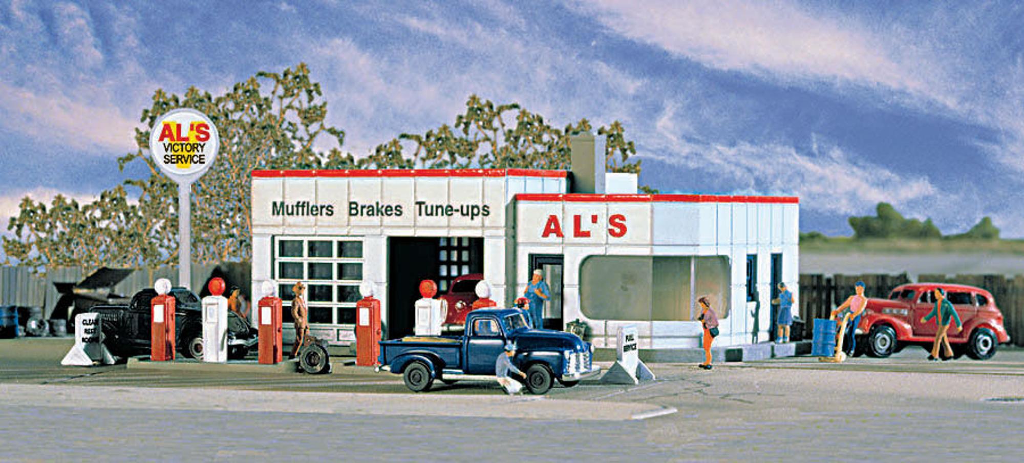 N-Scale Als Victory Service Gas Station Kit