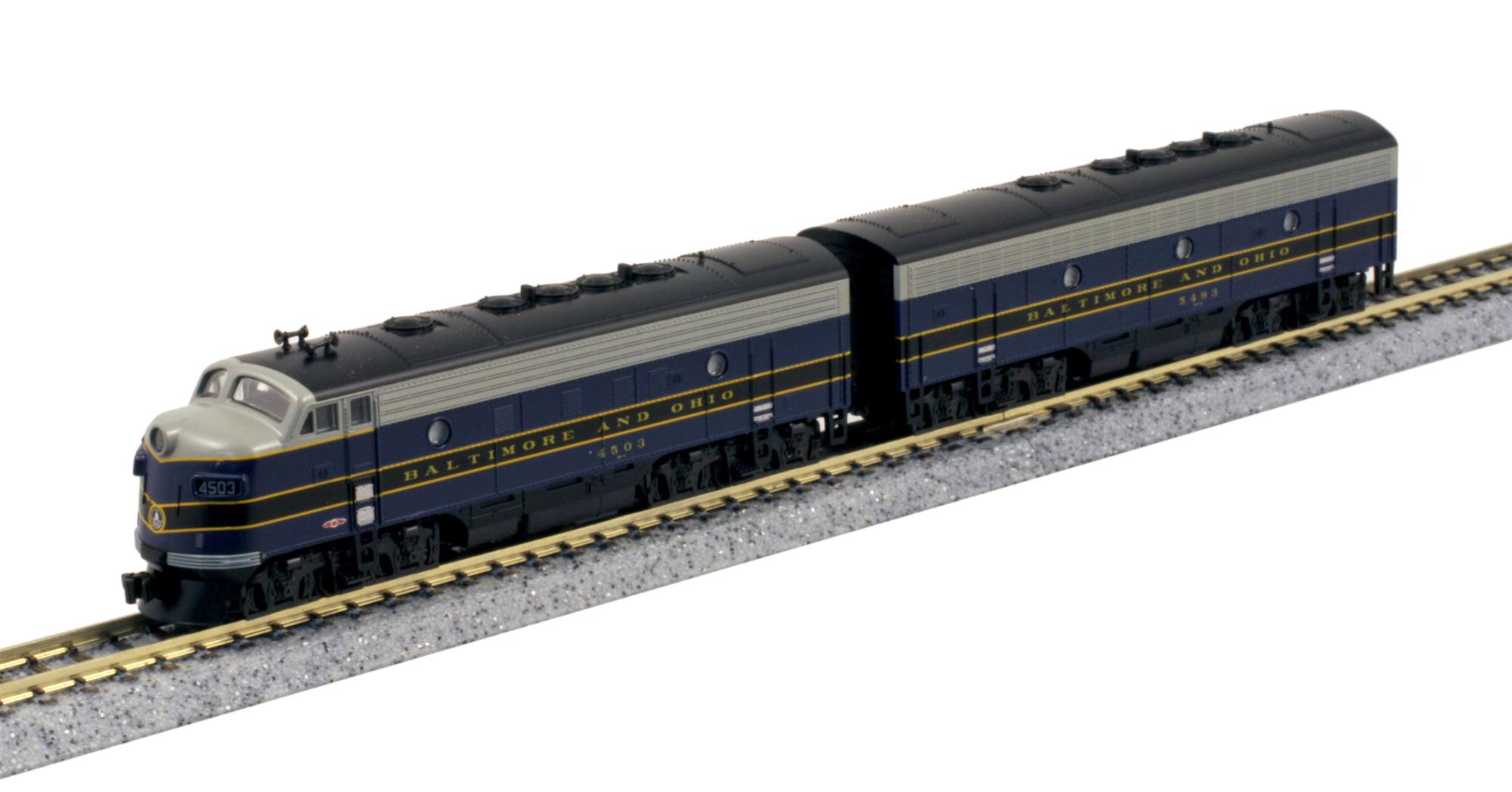 N-Scale EMD F7 Freight 2-Loco Set - Baltimore & Ohio #4503 + 5493