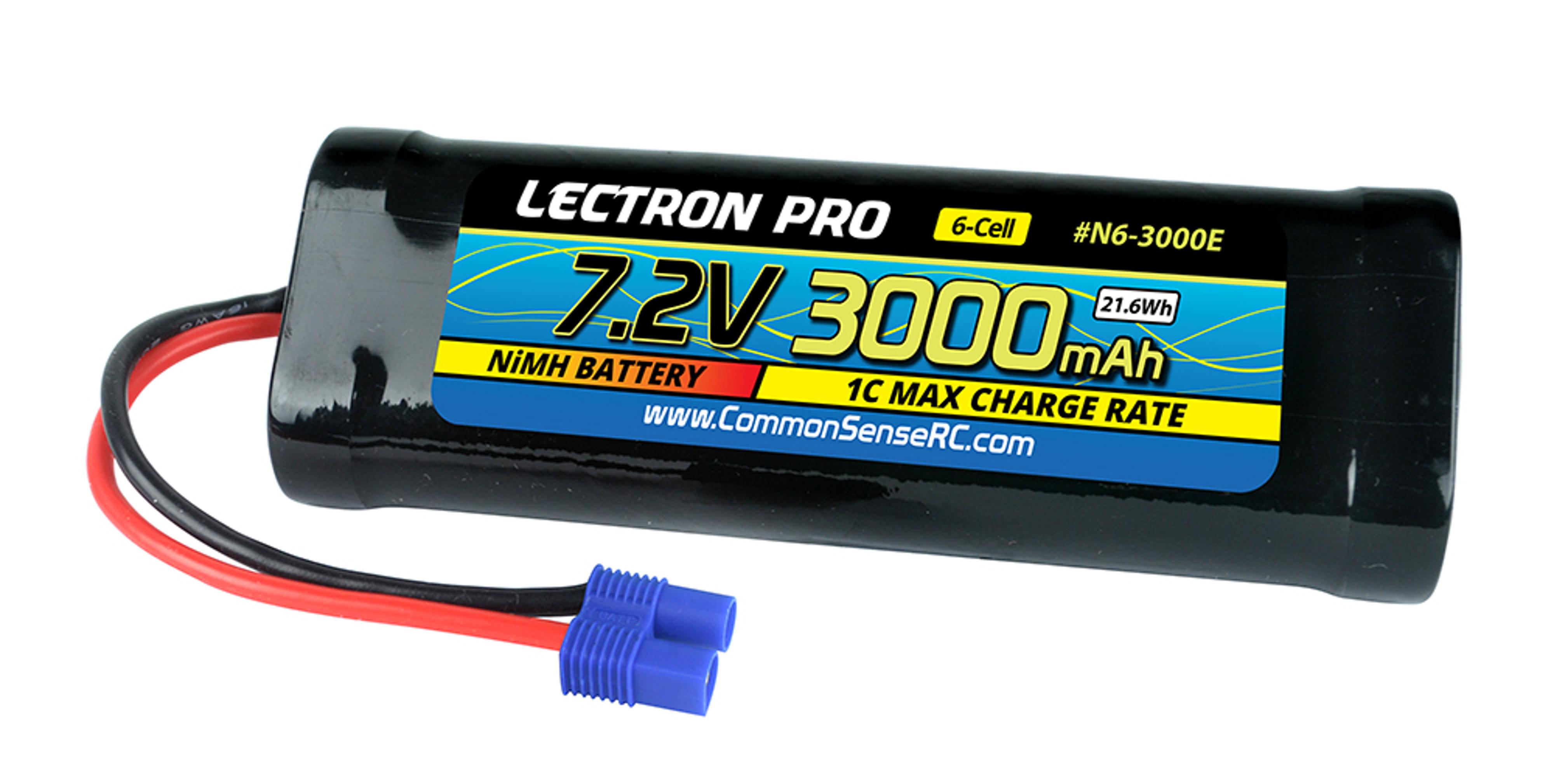 Lectron Pro NiMH 7.2V 6S 3000mAh Flat Pack with EC3 Connector