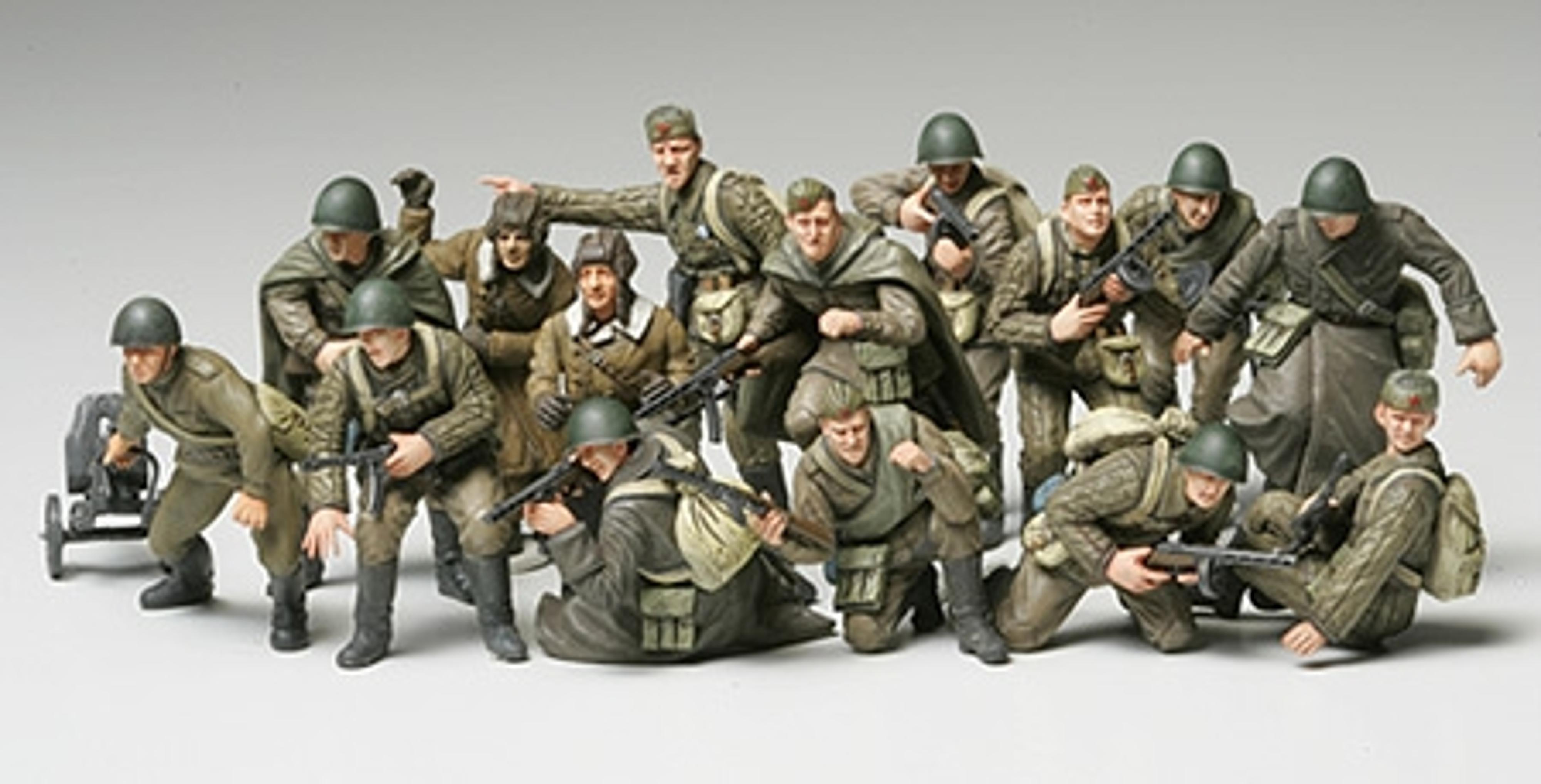 1/48 WWII Russian Infantry/Tank Crew Figures