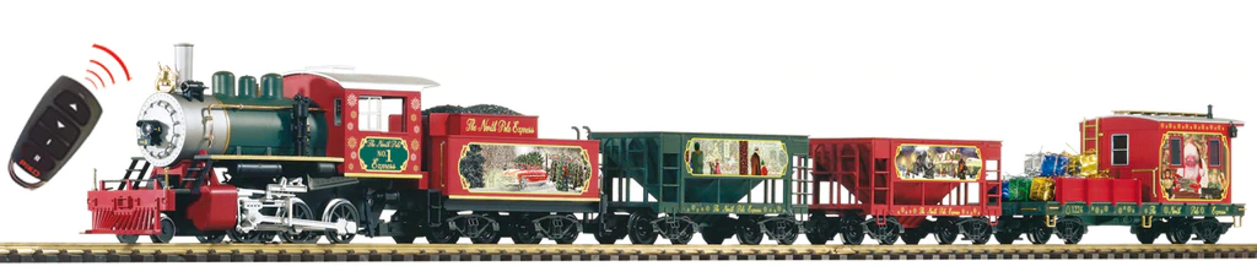 G-Scale Christmas Freight R/C Train Starter Set w/ Analog Sound & Smoke