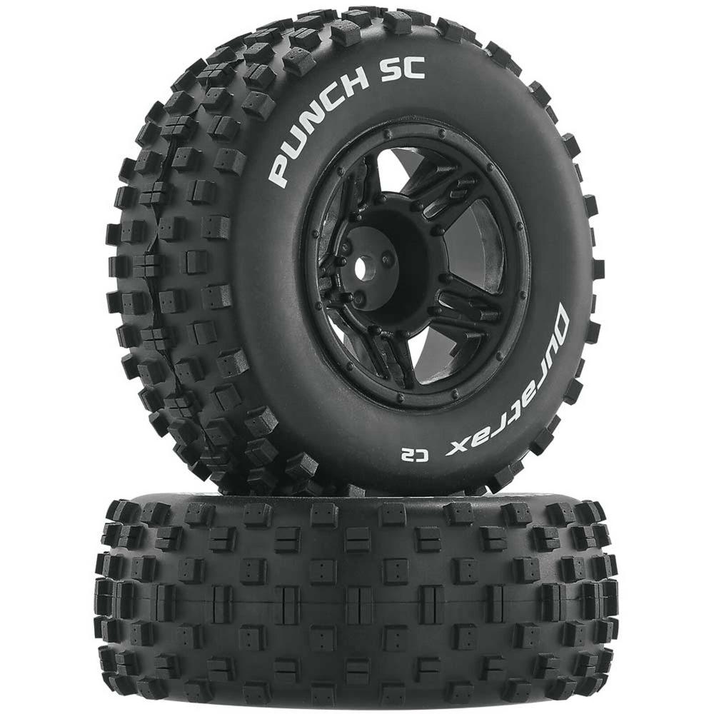 Duratrax Punch SC C2 Mounted Front Tires (1 pair)