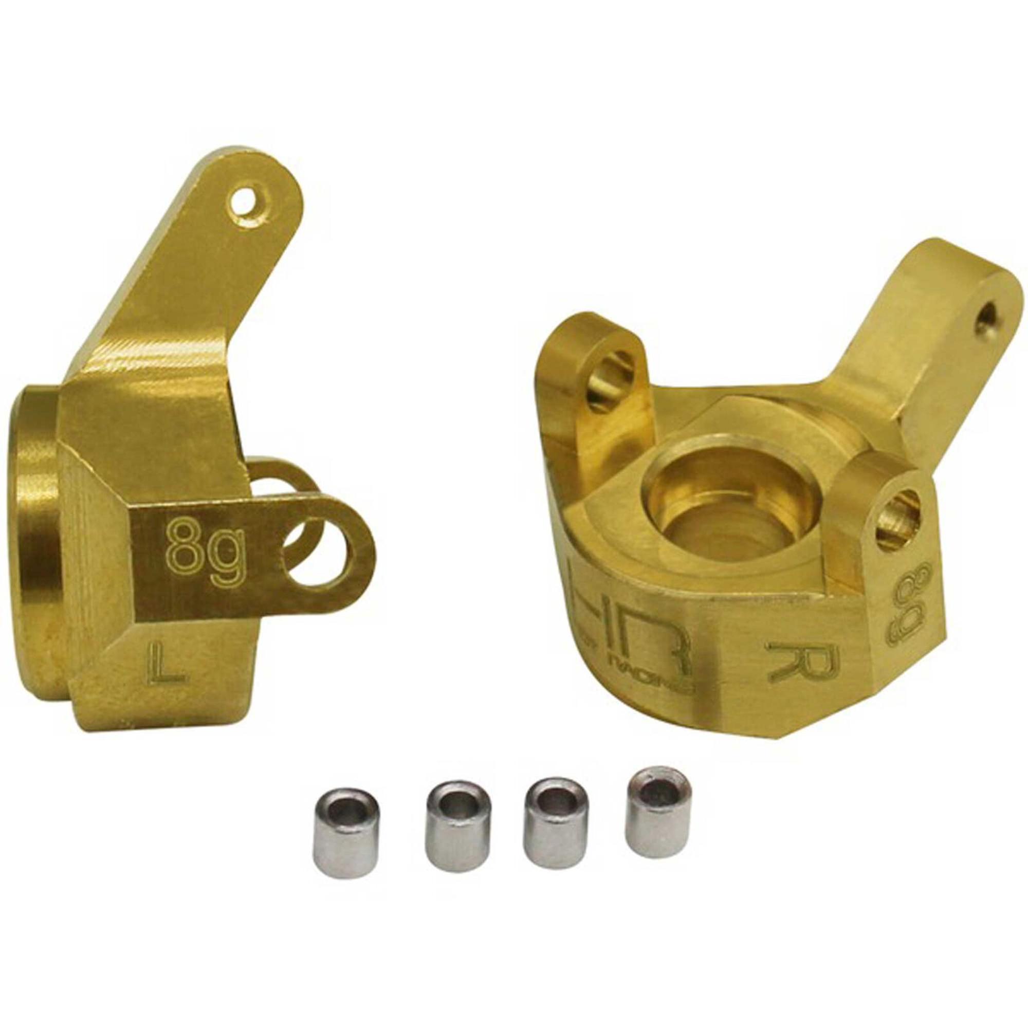 Hot Racing Brass Front Left and Right Steering Knuckles (SCX24)