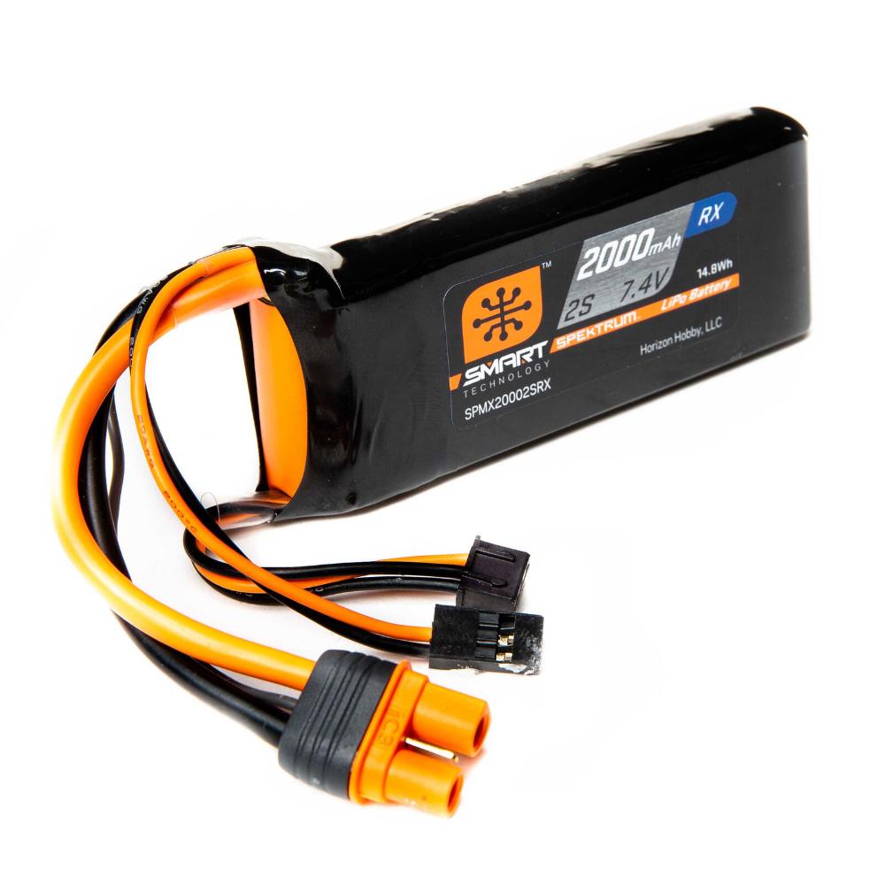 Spektrum 7.4v 2000mAh 2S 15C Smart LiPo Receiver Battery (Universal Receiver, IC3)
