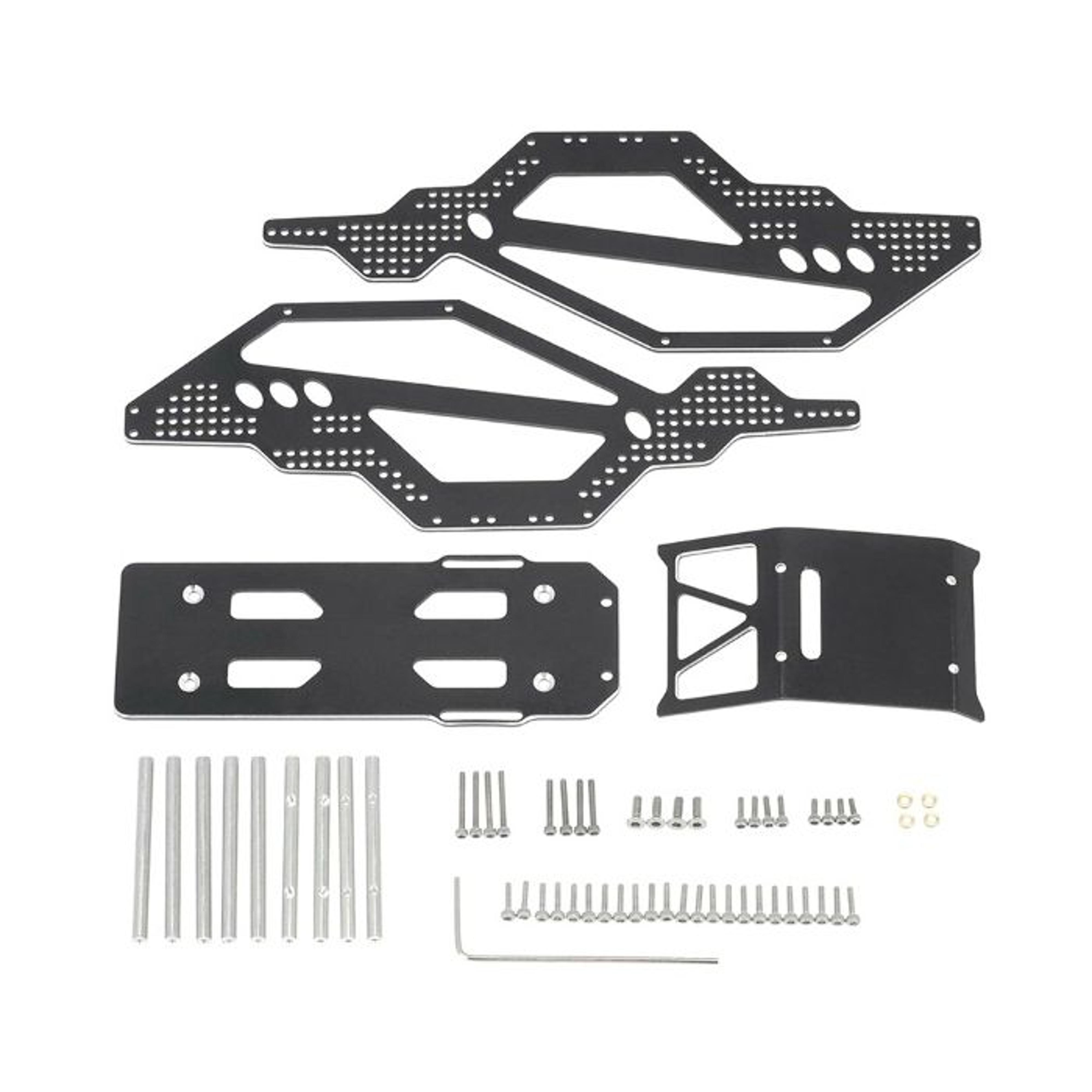 Powerhobby Aluminum Rock Racer Conversion Chassis Kit (Axial SCX24, Black)