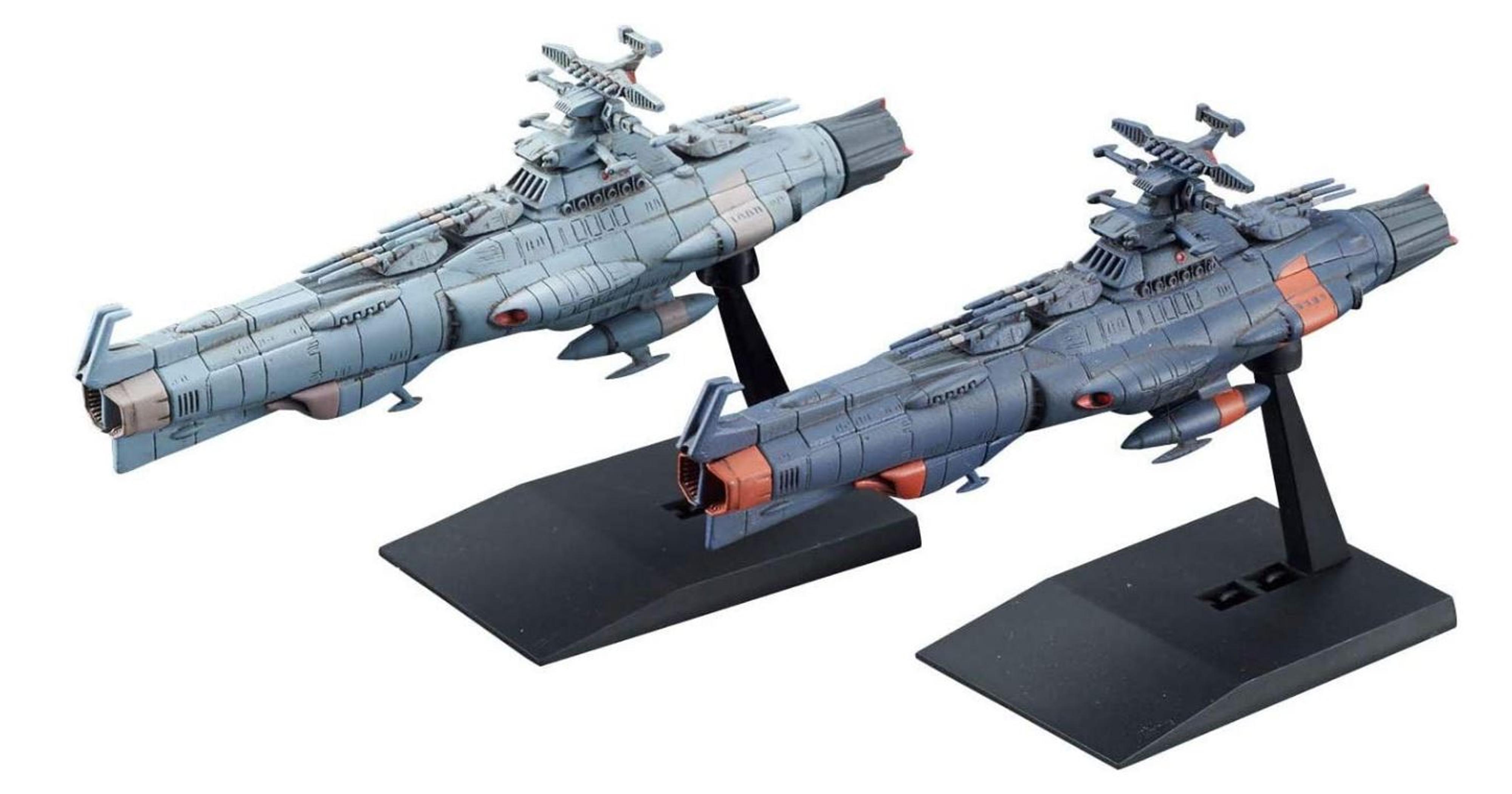 Bandai Space Battleship Yamato 2202 Dreadnought and Earth Defense Line Set 1 Model Kit