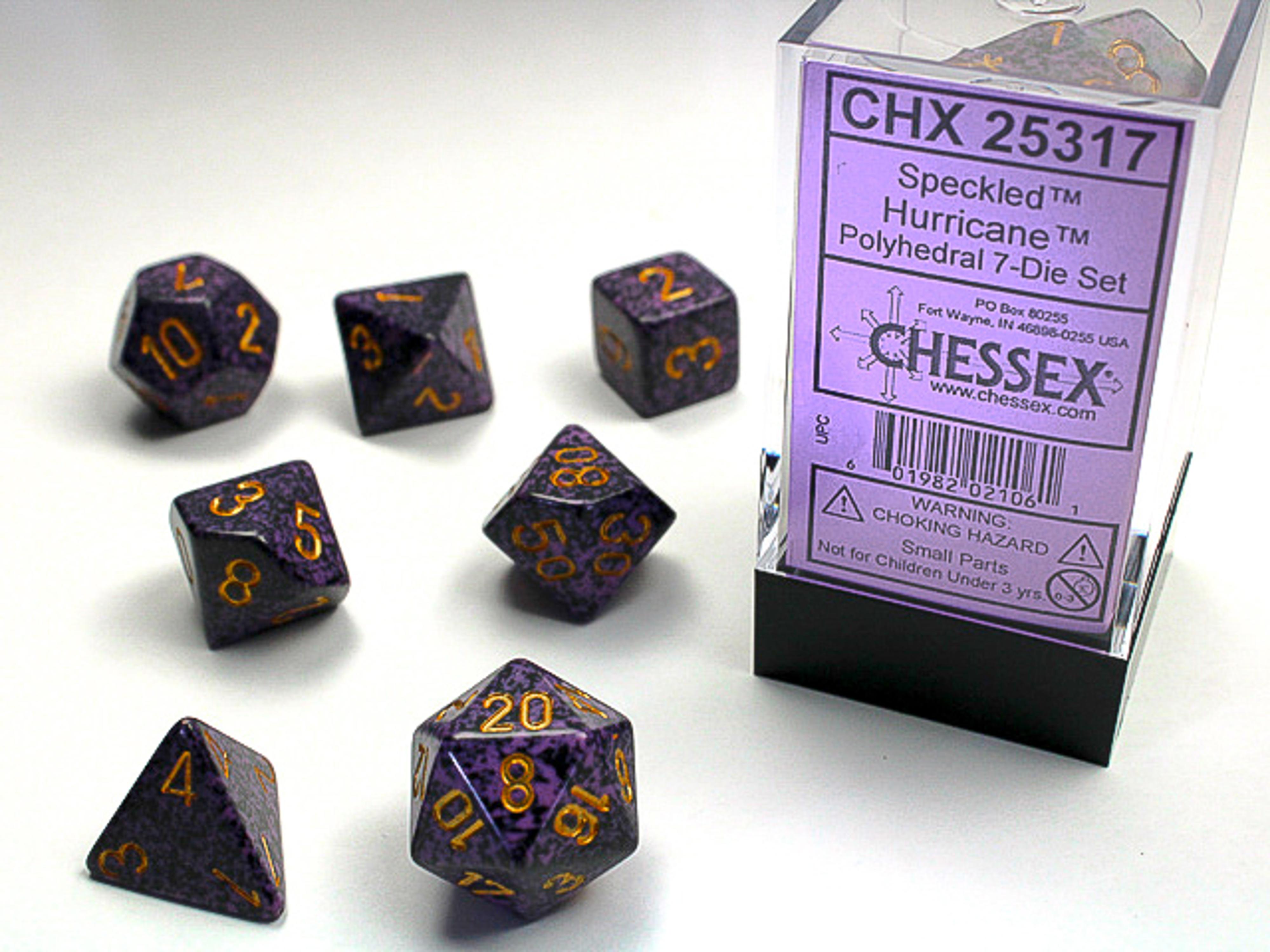 Chessex Speckled Polyhedral Hurricane 7 Die Set