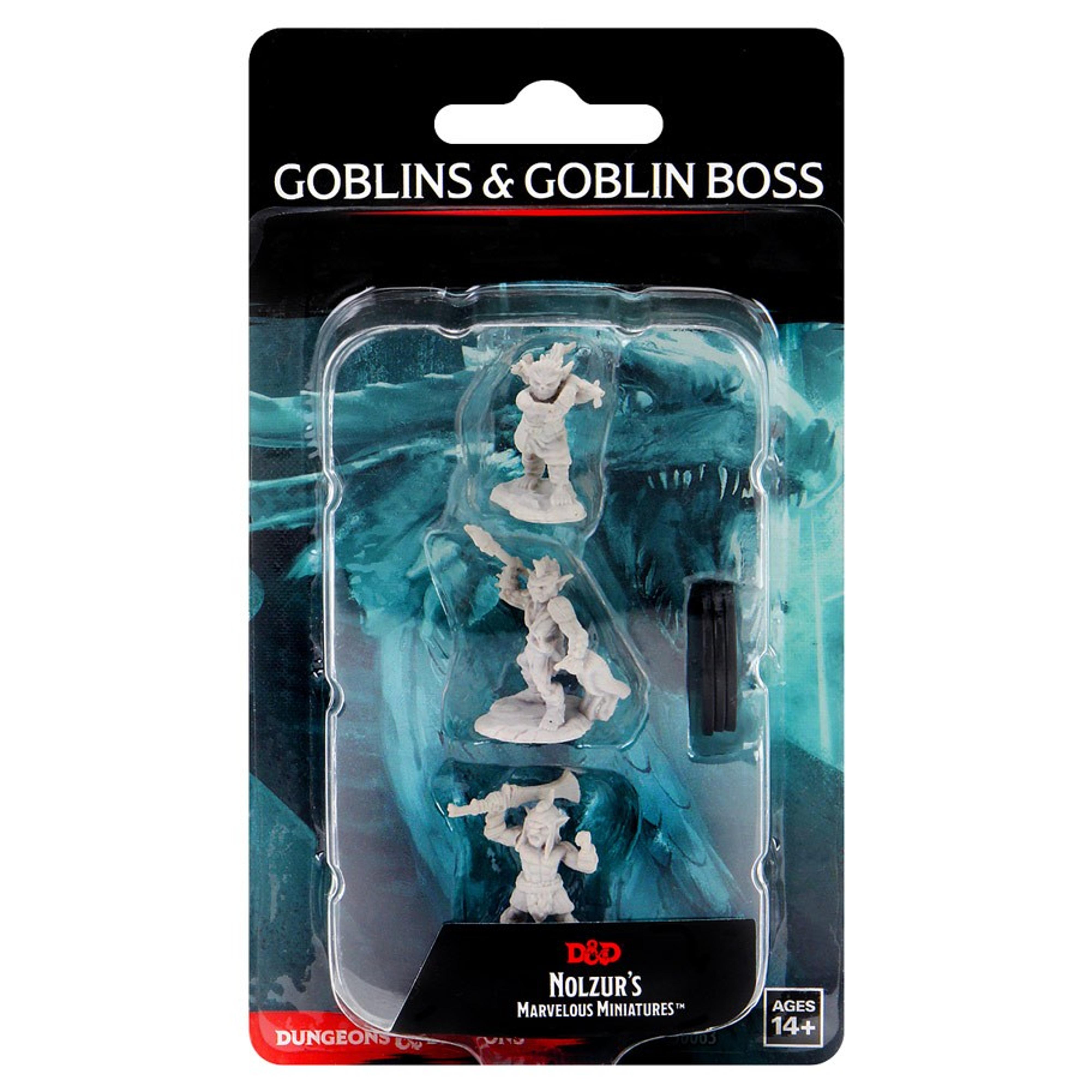 WizKids Nolzurs Marvelous Unpainted Minis: Goblins and Goblin Boss (3 ct)