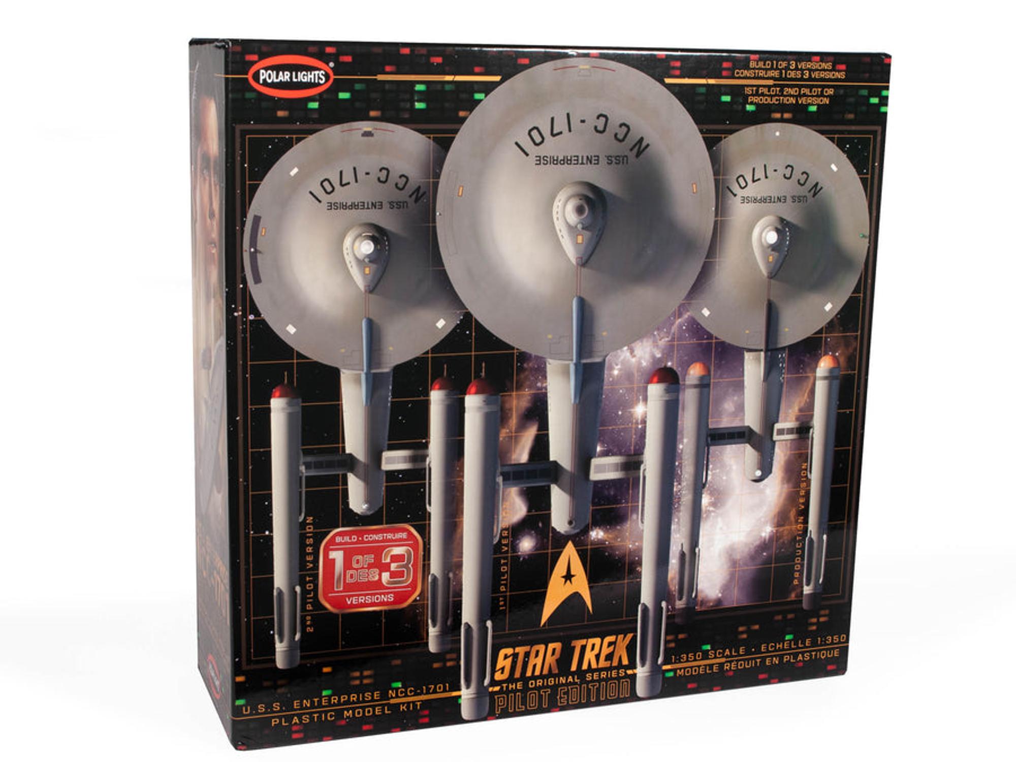 Polar Lights 1/350 Star Trek TOS U.S.S. Enterprise w/ Pilot Edition Parts Model Kit