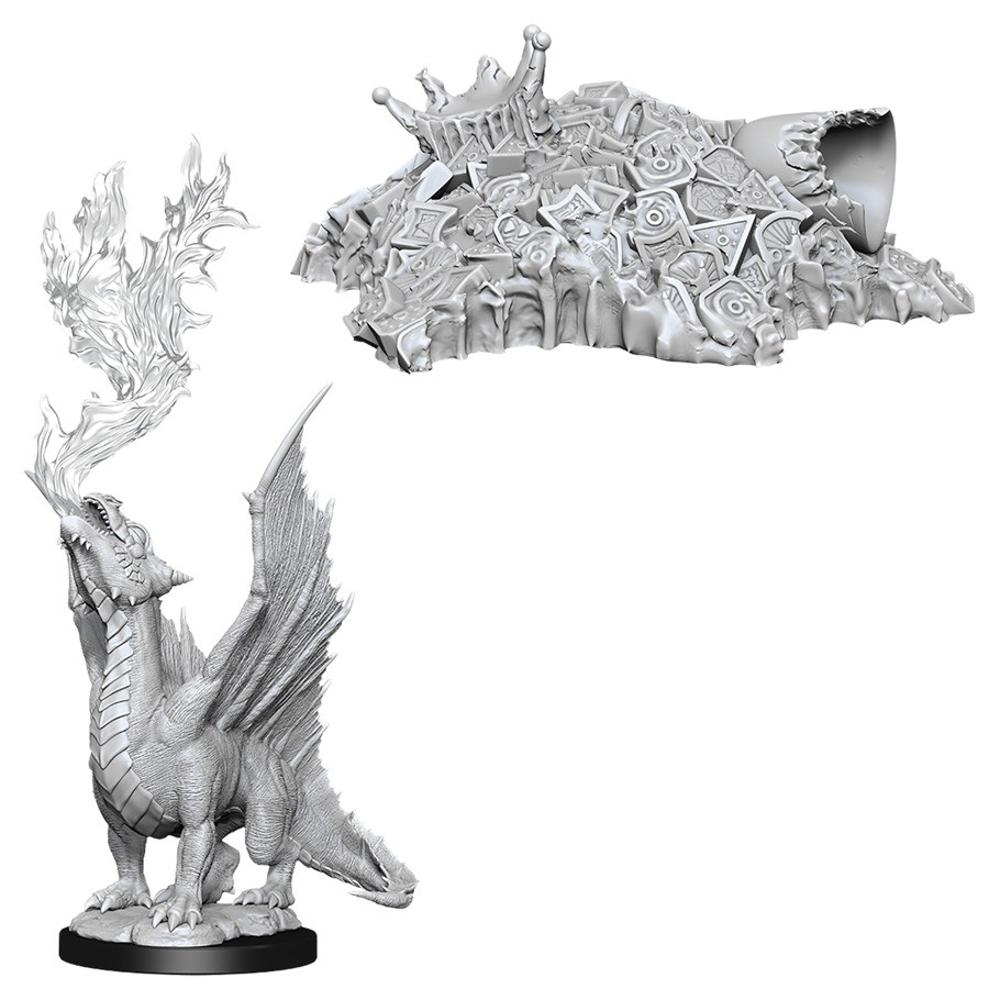 WizKids Nolzurs Marvelous Unpainted Minis: Gold Dragon Wyrmling and Small Treasure Pile (2 ct)