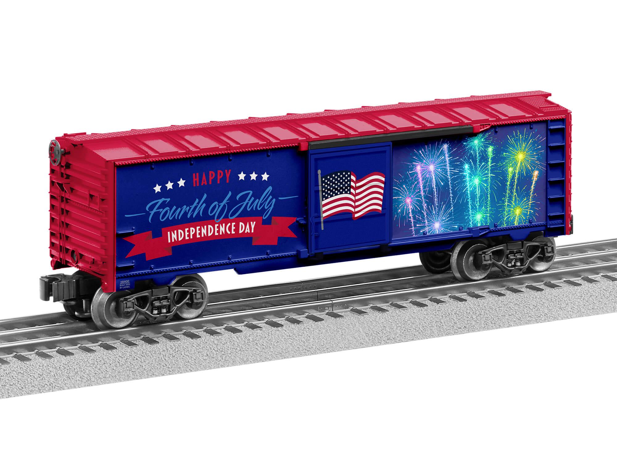 Lionel O Fourth of July Illuminated Boxcar with Sound