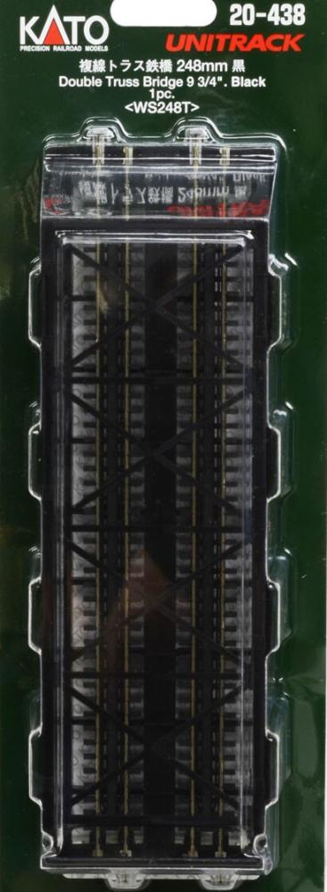 Kato N Scale Unitrack Double Truss Bridge (Black, 248mm) (1pc)