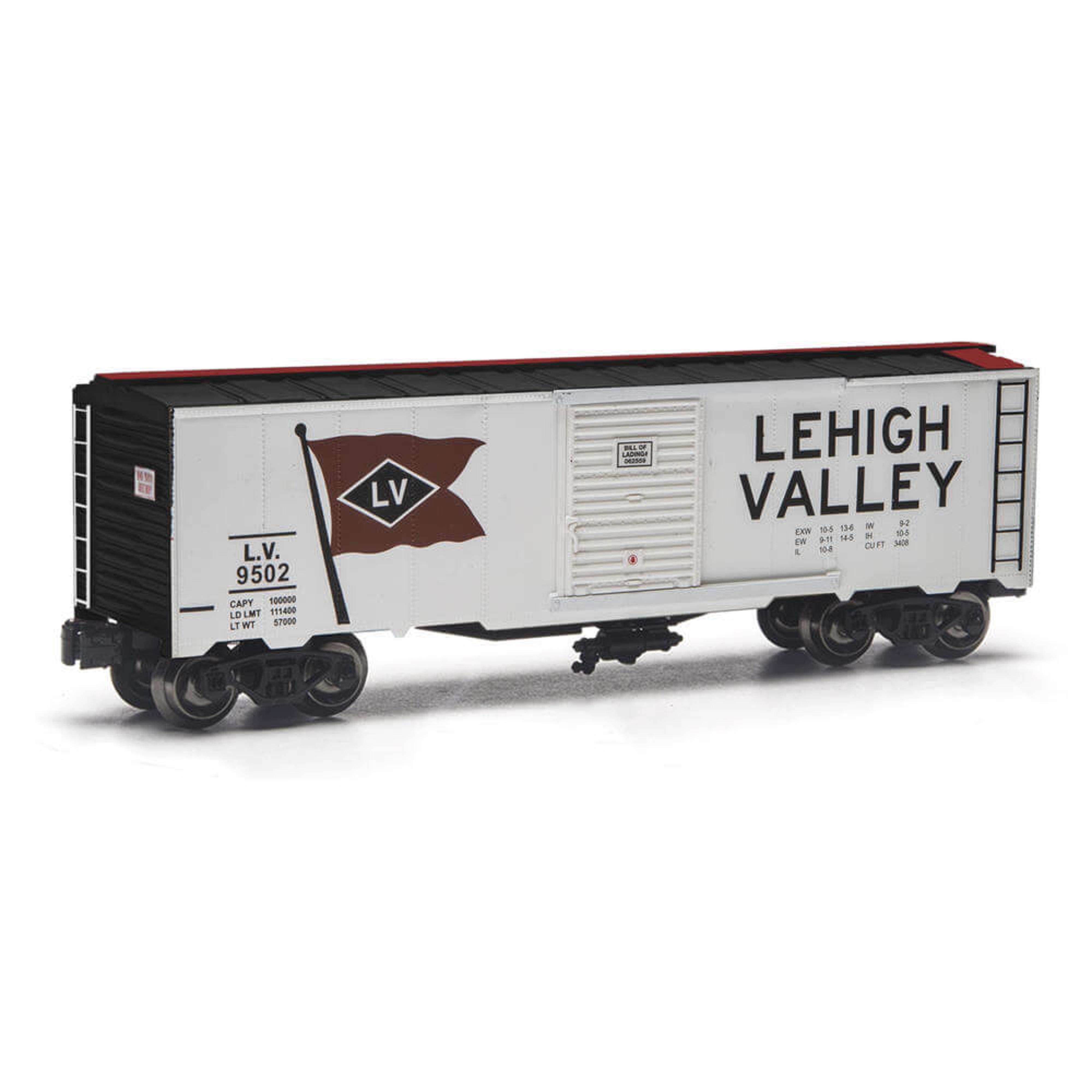 Menards O Scale Lehigh Valley Boxcar (White)