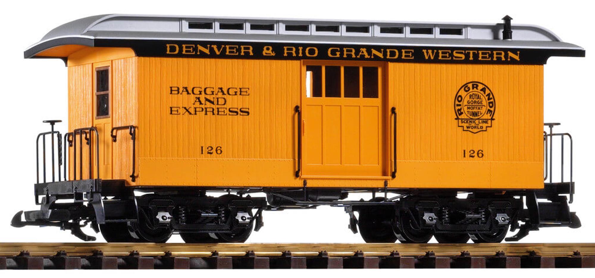 PIKO G Scale Denver & Rio Grande Western Wood Baggage Car