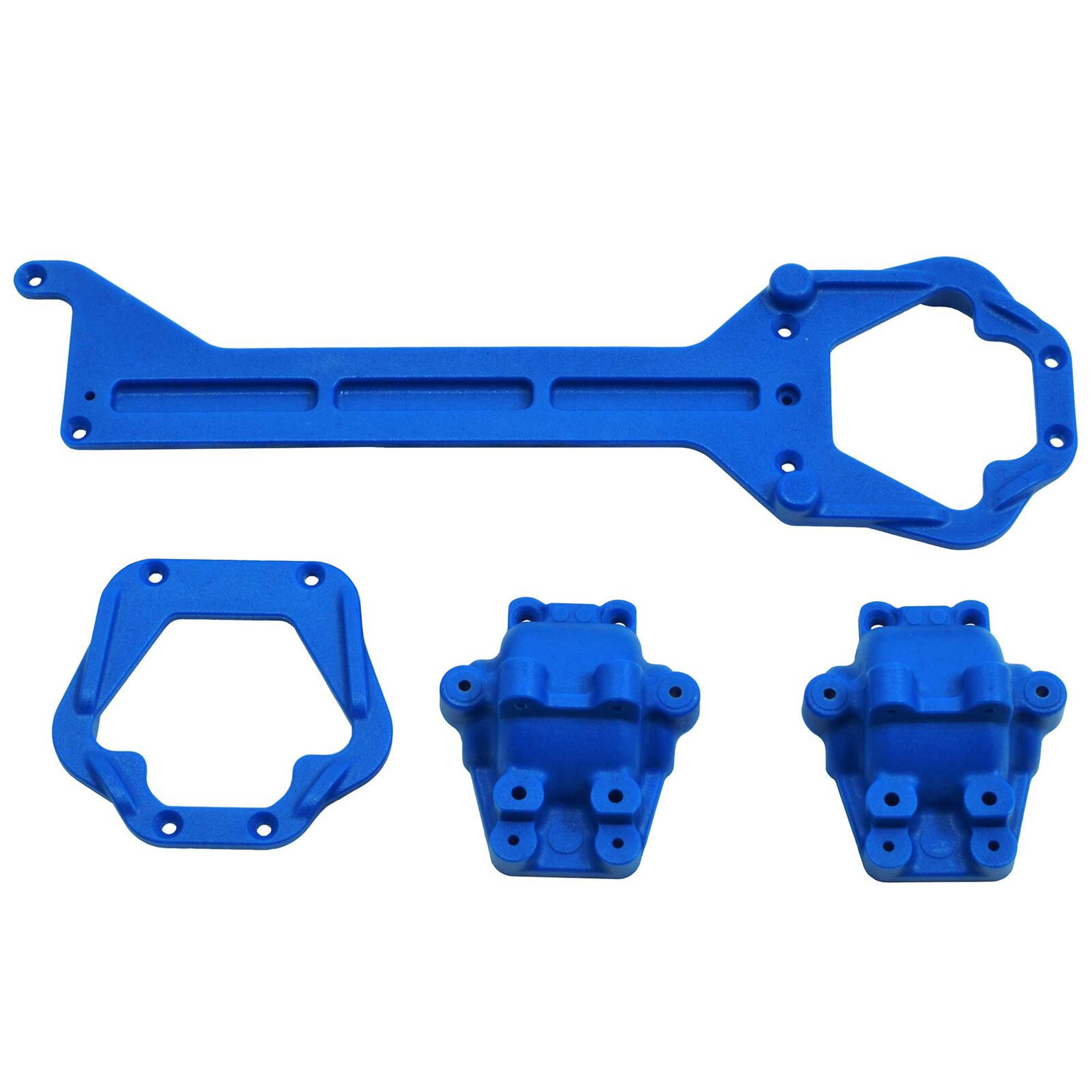 RPM Fr/Rr Upper Chassis Diff Covers for Traxxas LaTraxx (Blue)