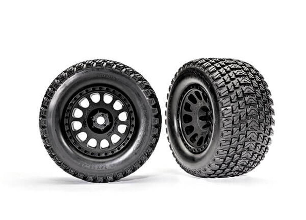 Traxxas XRT Race Black Wheels, Gravix Tires w/ Foam Inserts (1 pair)