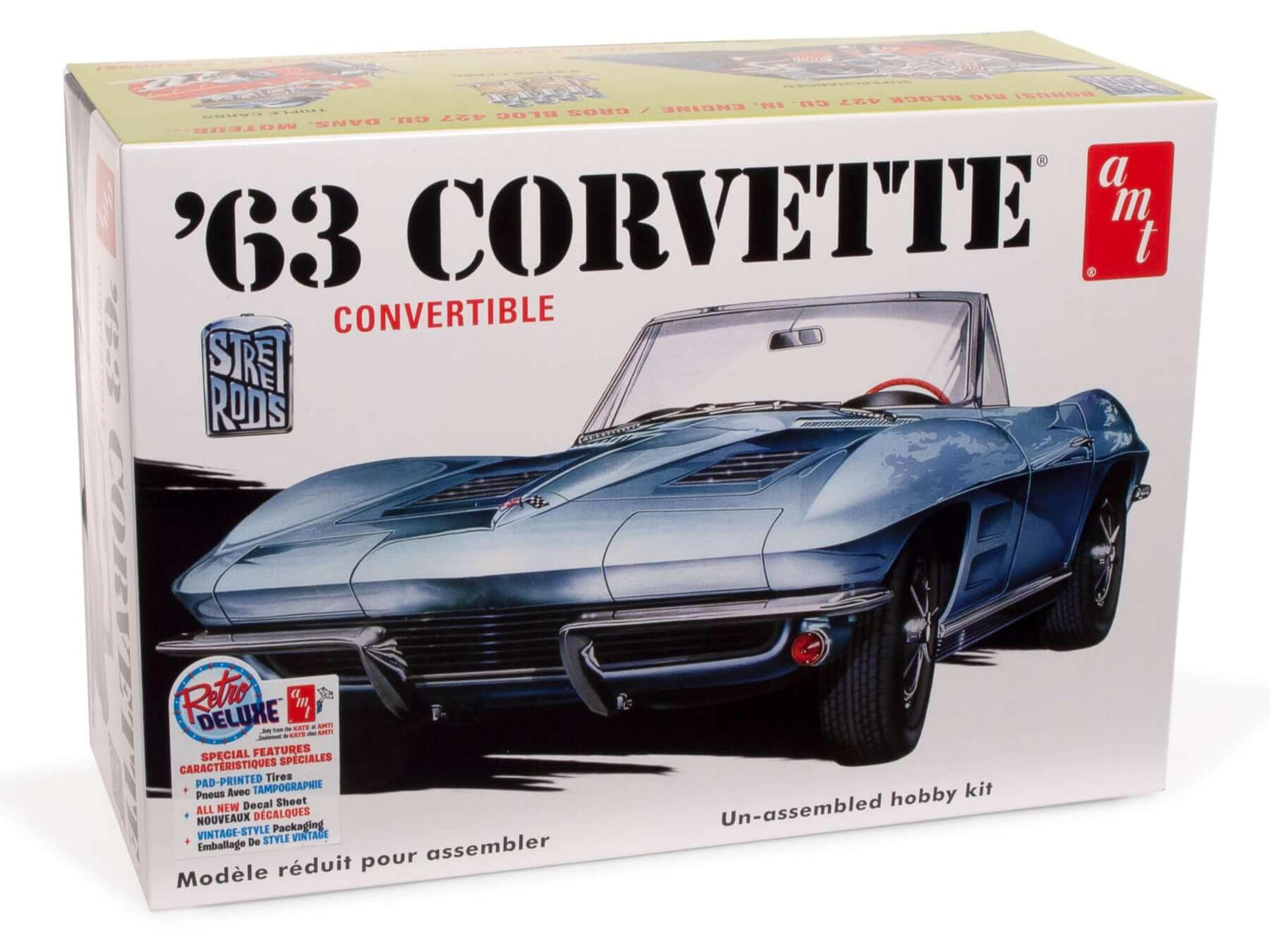AMT 1/25 1963 Chevy Corvette Convertible Model Kit