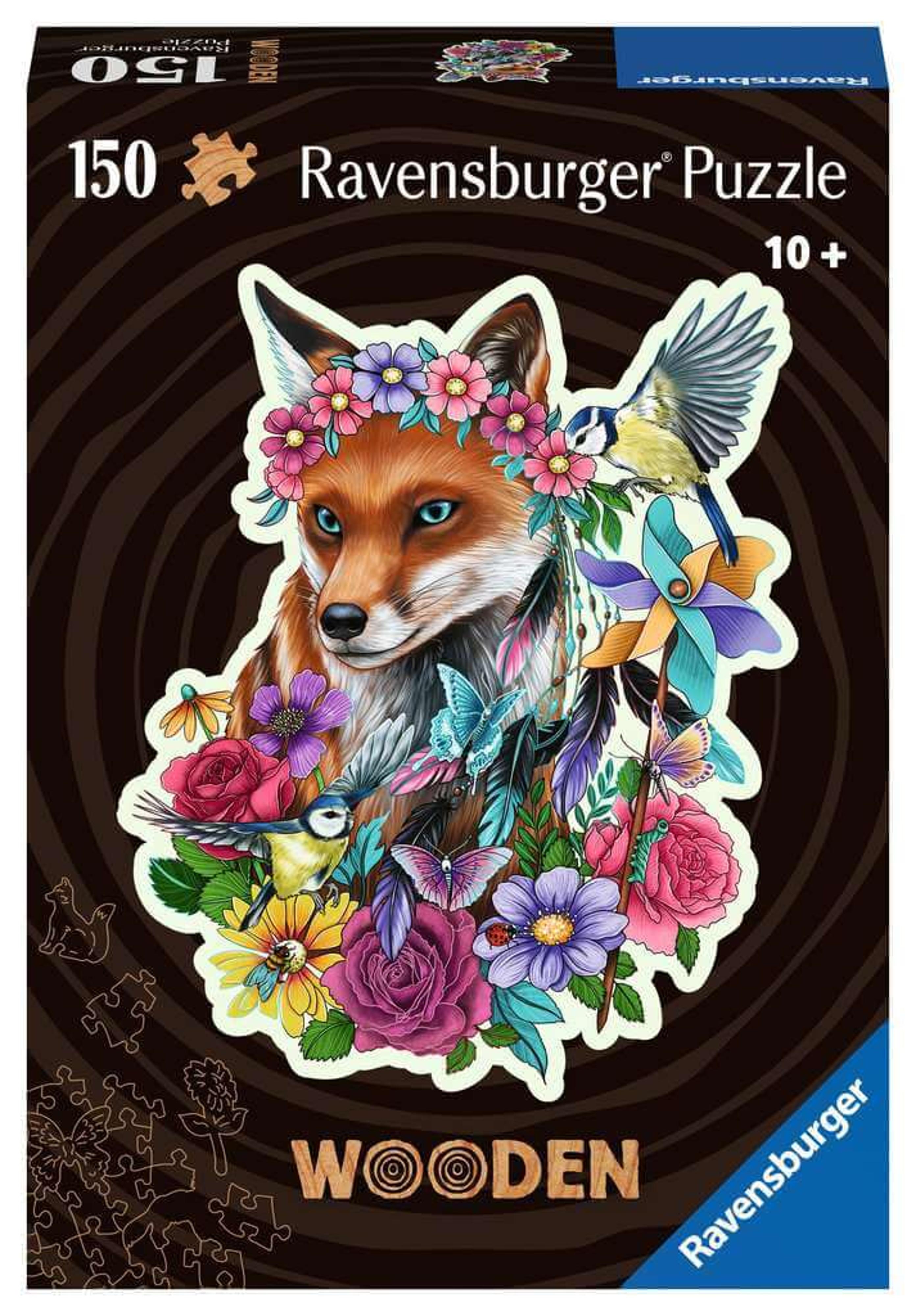 Ravensburger Colorful Fox Shaped 150pc Wooden Puzzle