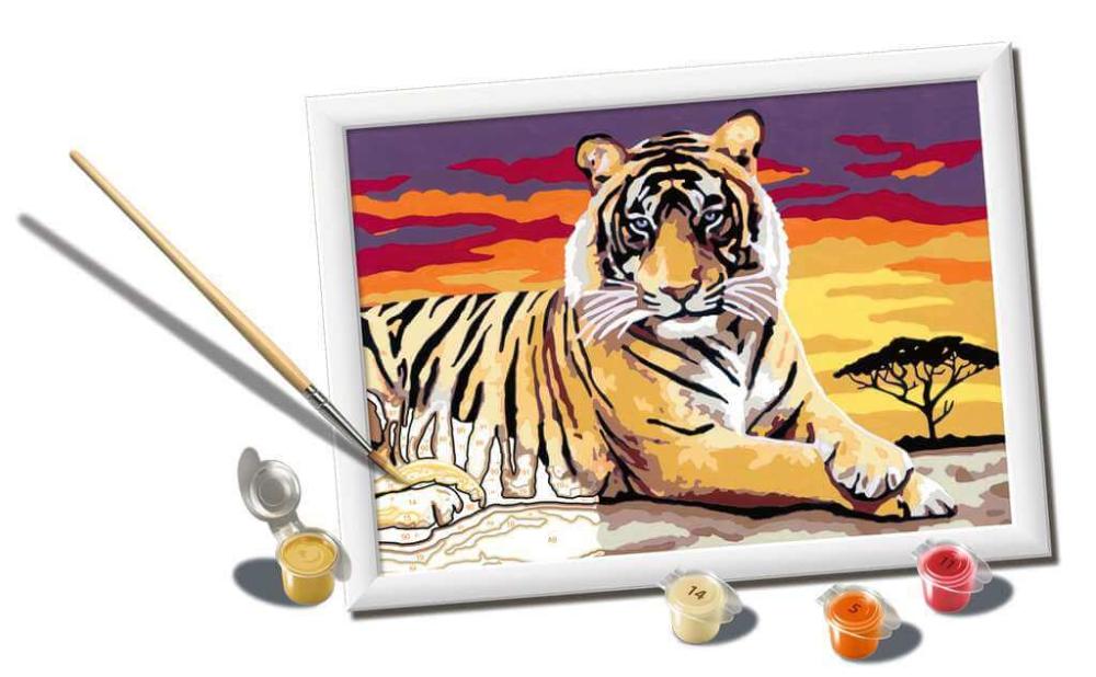 Ravensburger CreArt Majestic Tiger Paint-by-Numbers (7x10)