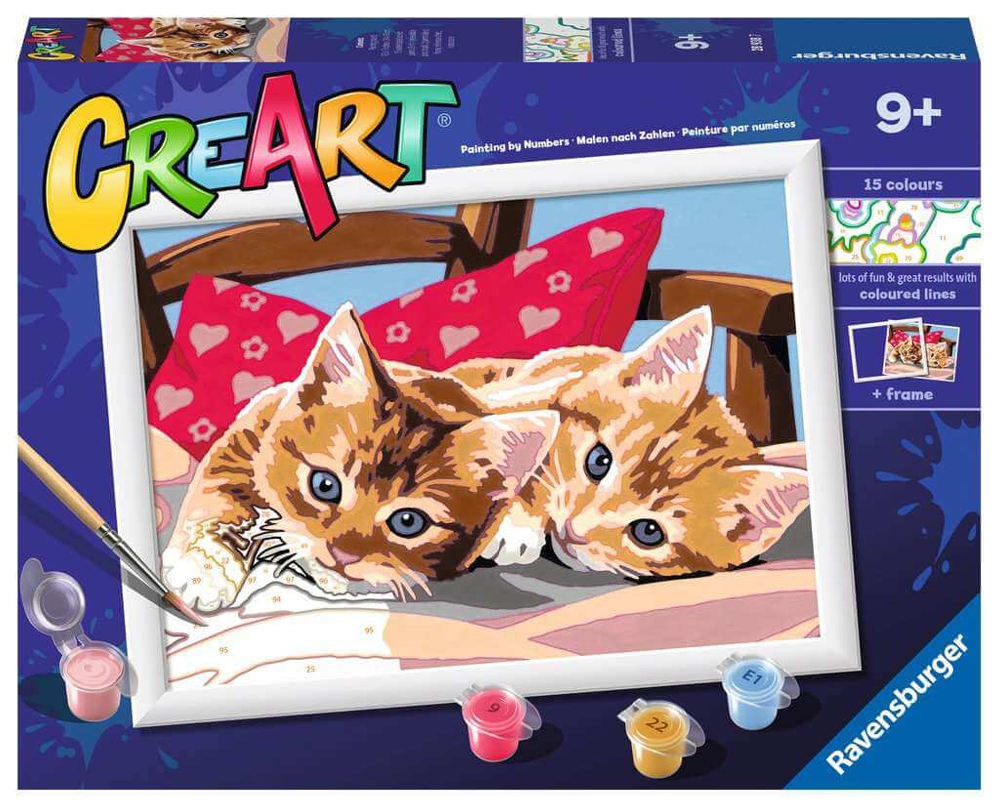 Ravensburger CreArt Two Cuddly Cats Paint-by-Number (7x10)