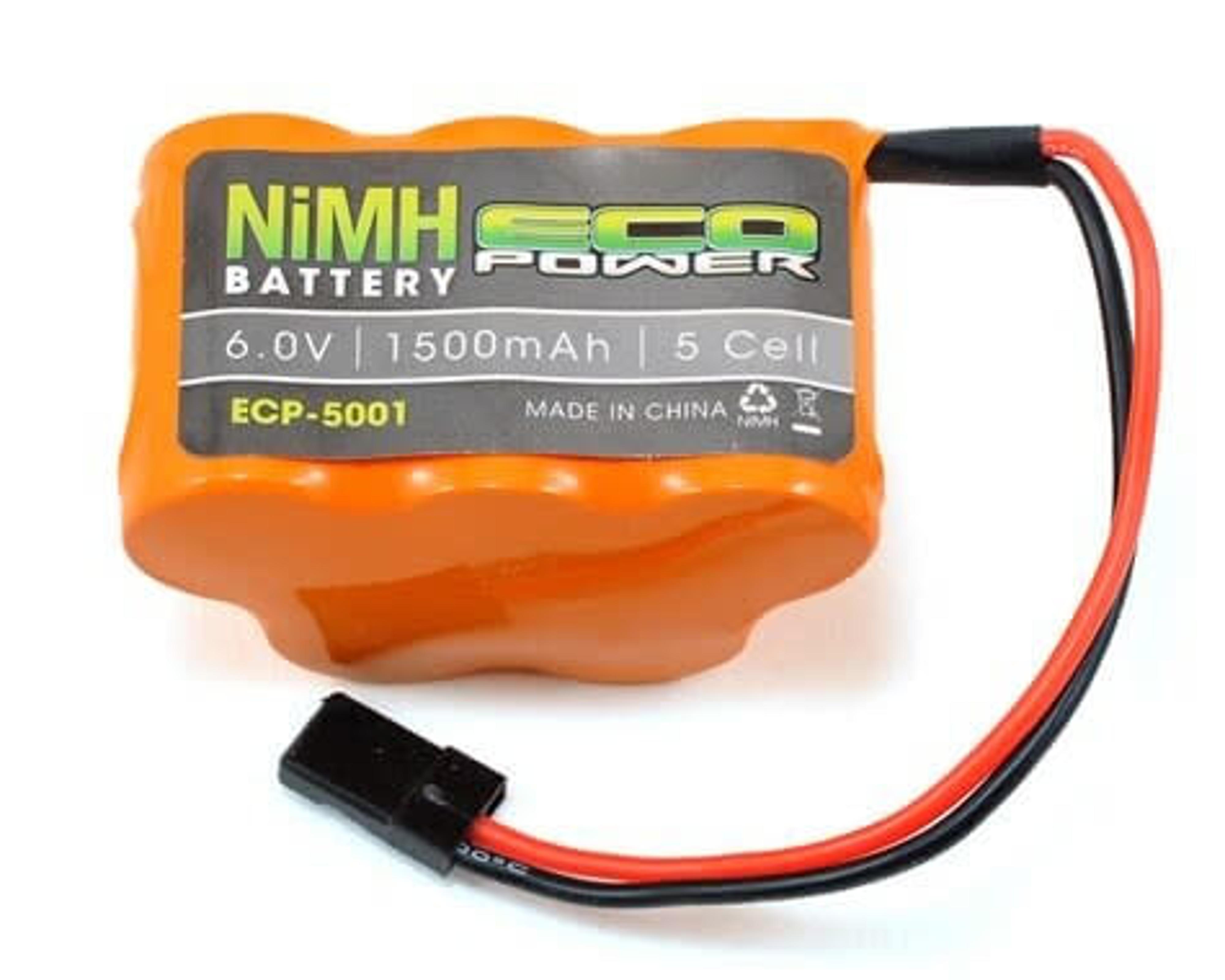 5-Cell 6.0v 1500mAh NiMH Hump Receiver Pack
