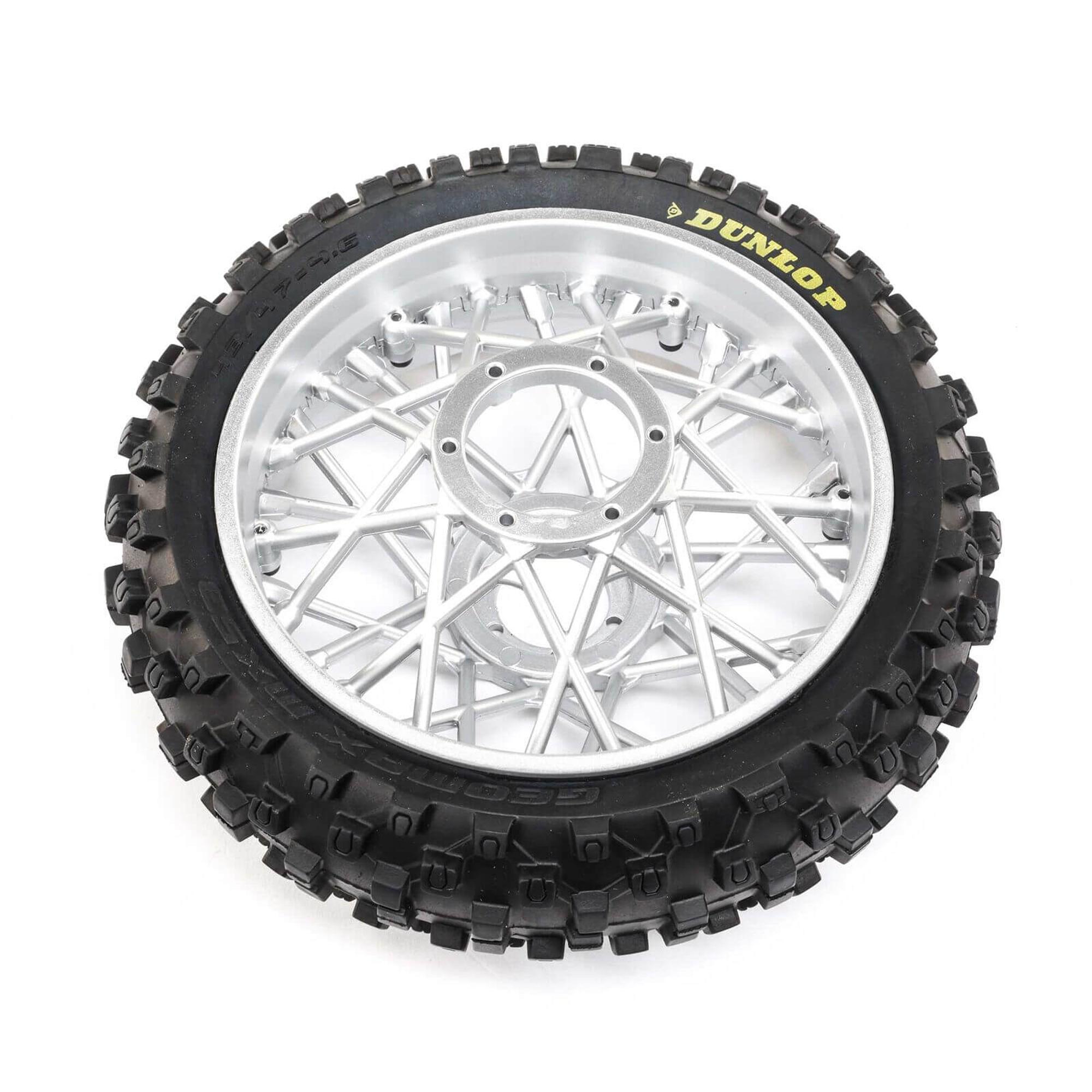 Dunlop MX53 Rear Tire Mounted for Promoto-MX (Chrome)