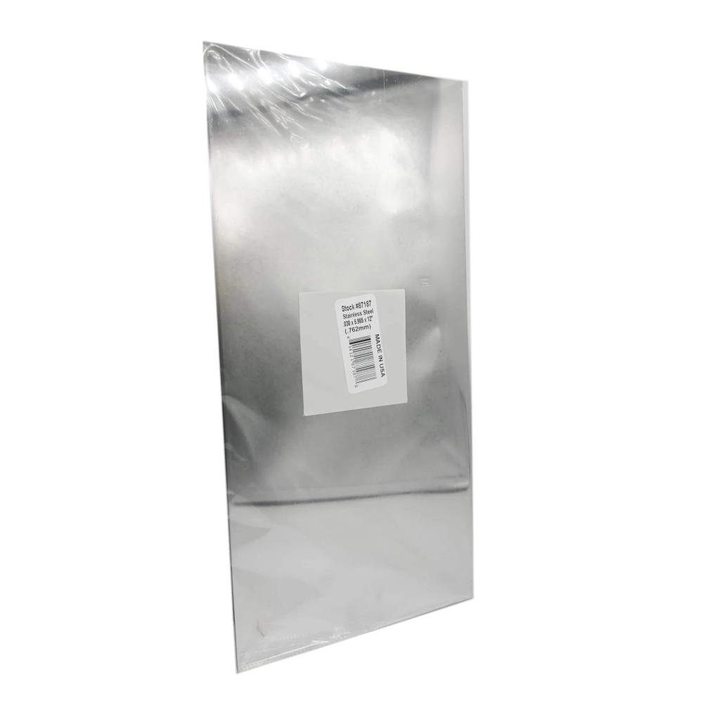 Stainless Steel Sheet .030in x 6in x 12in (1 pc)