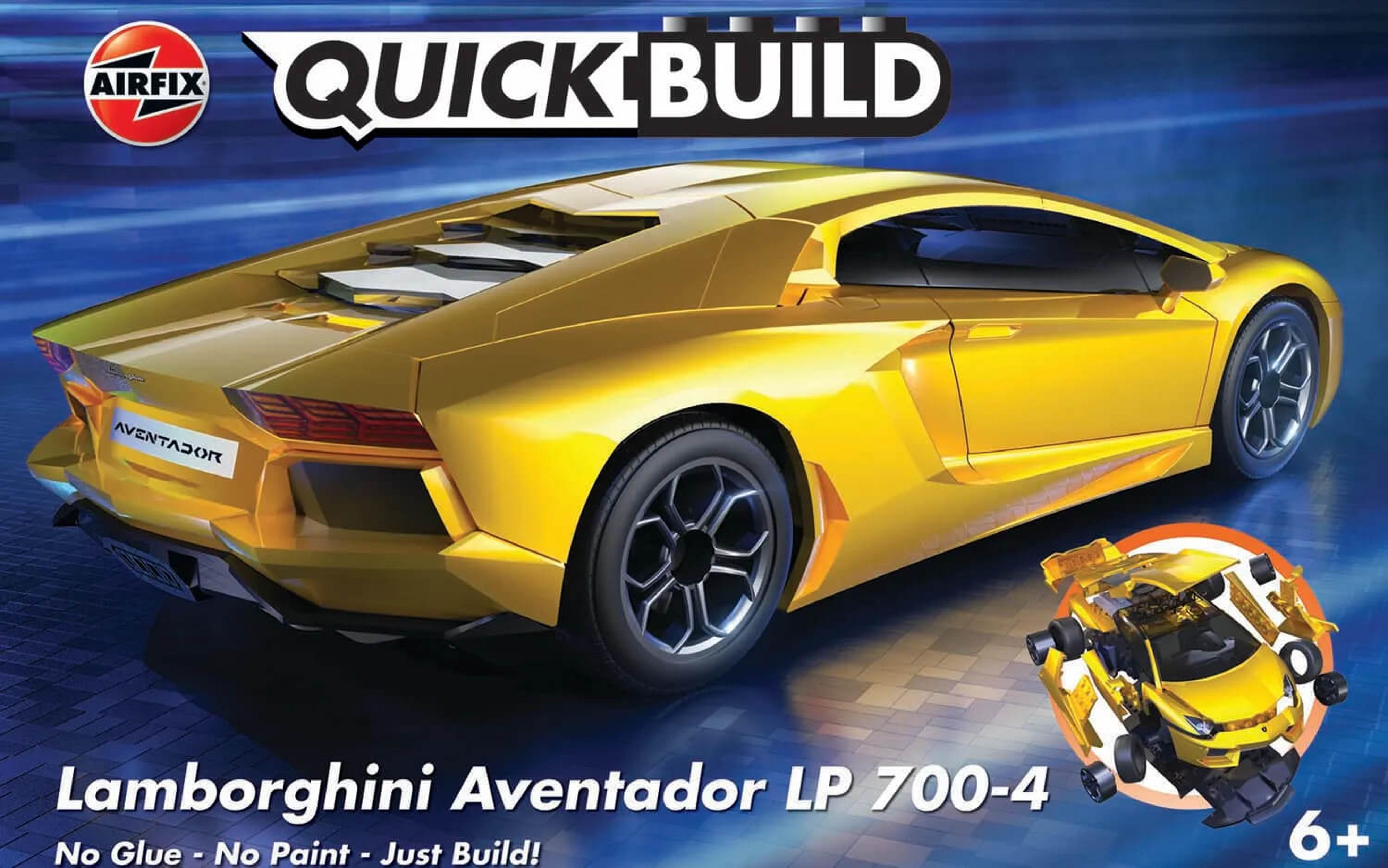 QUICKBUILD Lamborghini Aventador LP 700-4 Model Kit (Yellow)