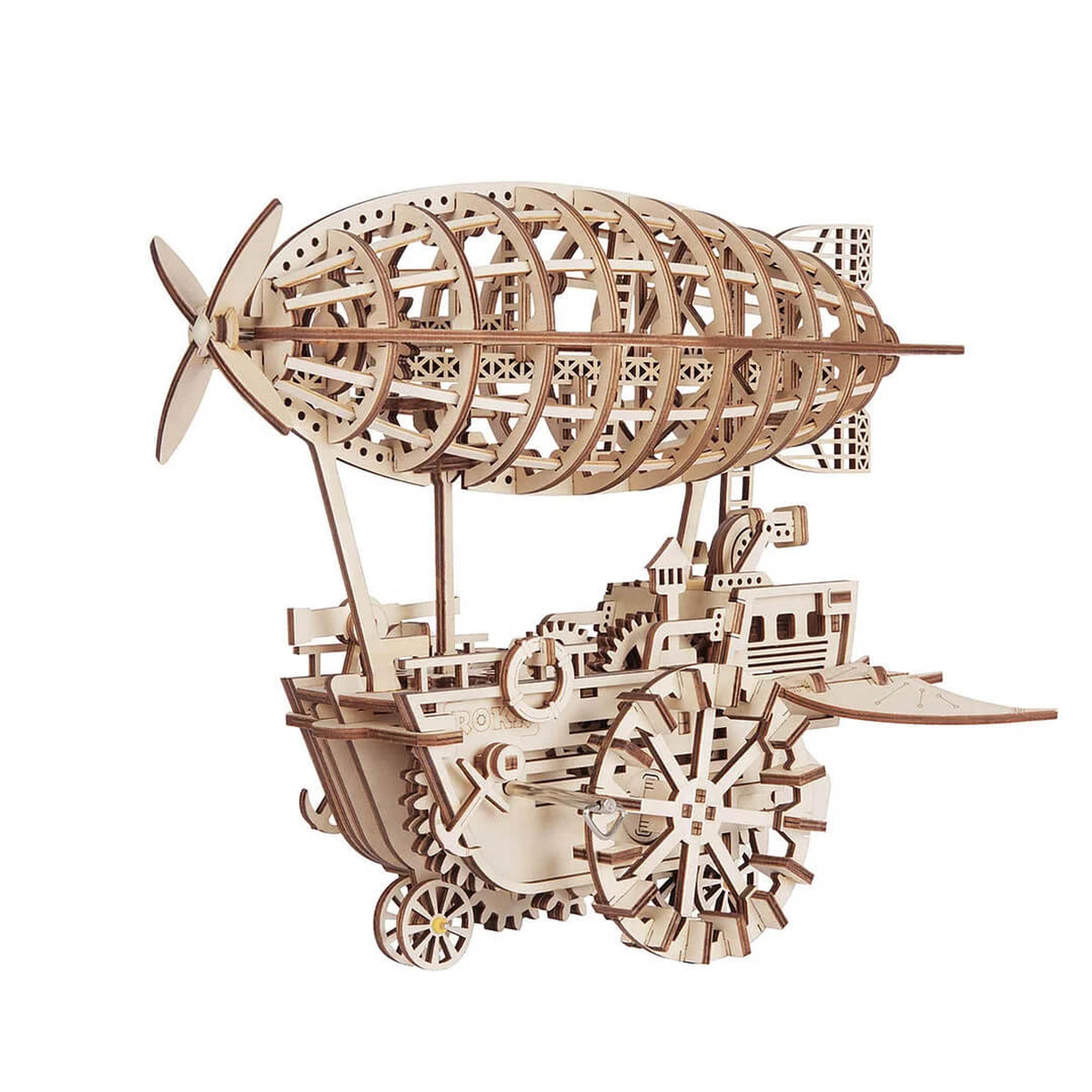 Air Vehicle Mechanical Airship 3D Wooden Puzzle