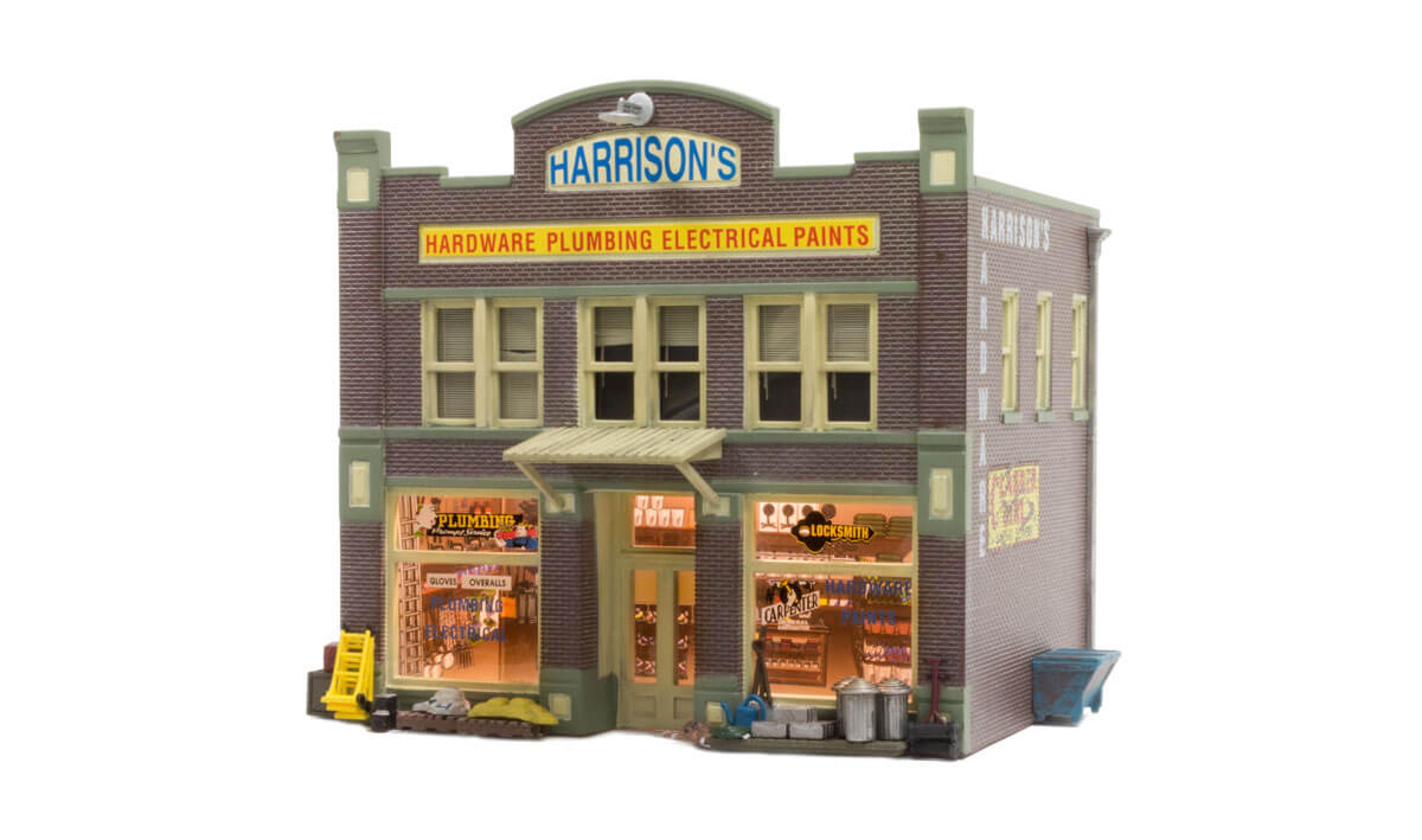 HO Harrisons Hardware w/ Lights