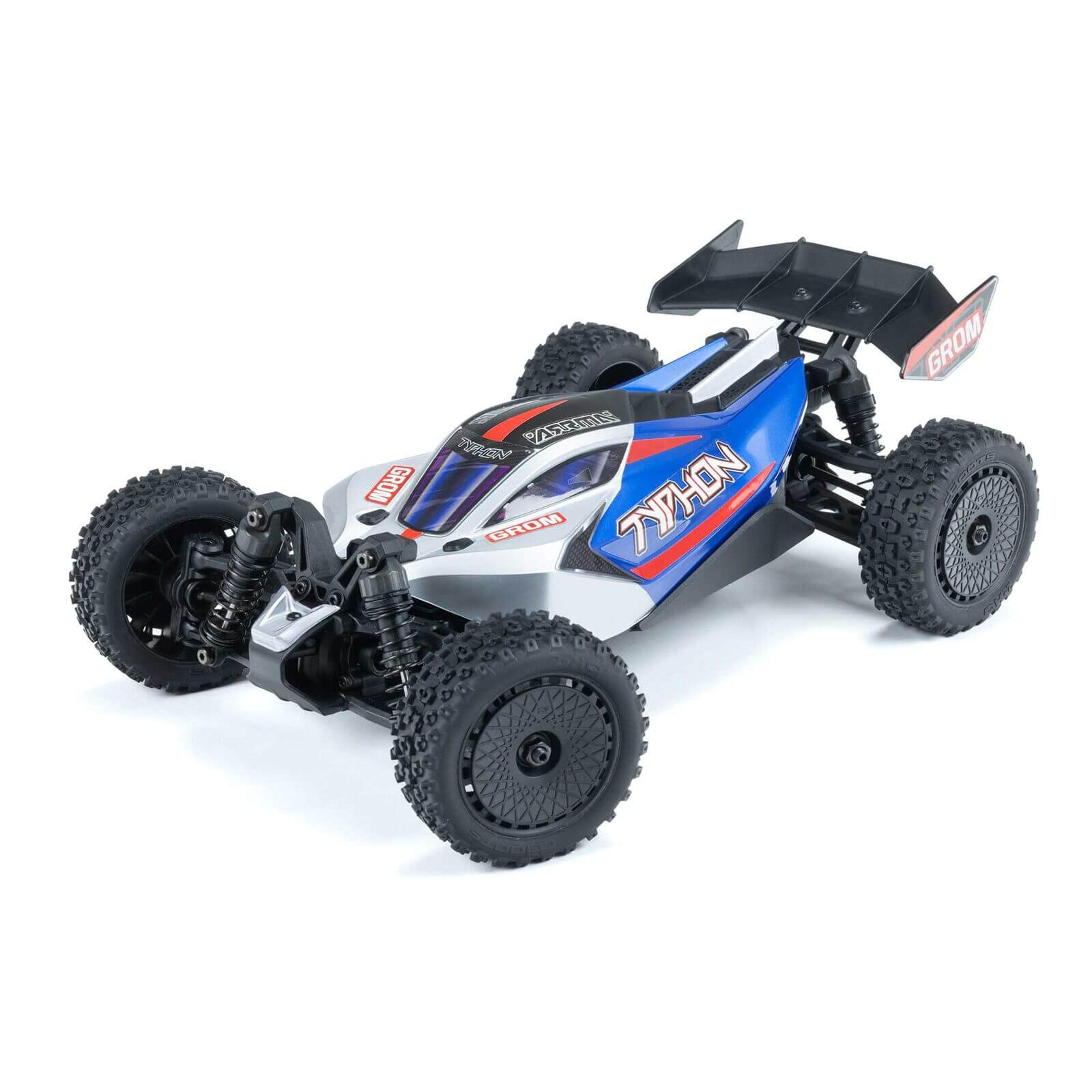 Typhon Grom Mega 380 Brushed 4x4 Small Scale Buggy RTR R/C (Blue/Silver)