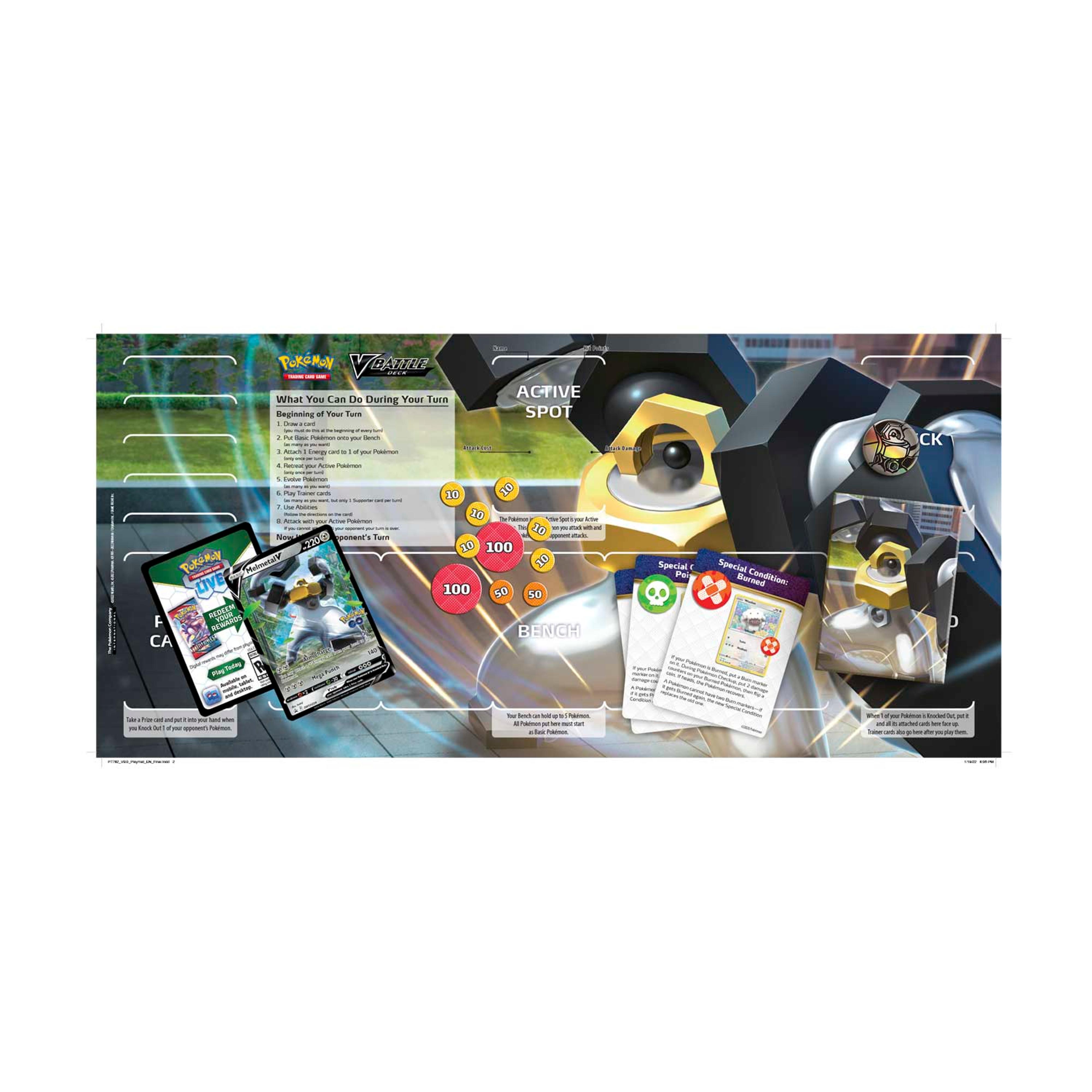 Pokemon GO Mewtwo V Battle Deck (60 Cards, 3 Reference Cards