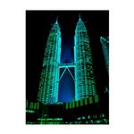 Puzzle - Twin Towers, Malaysia - 500pc Glow in the Dark Jigsaw Puzzle