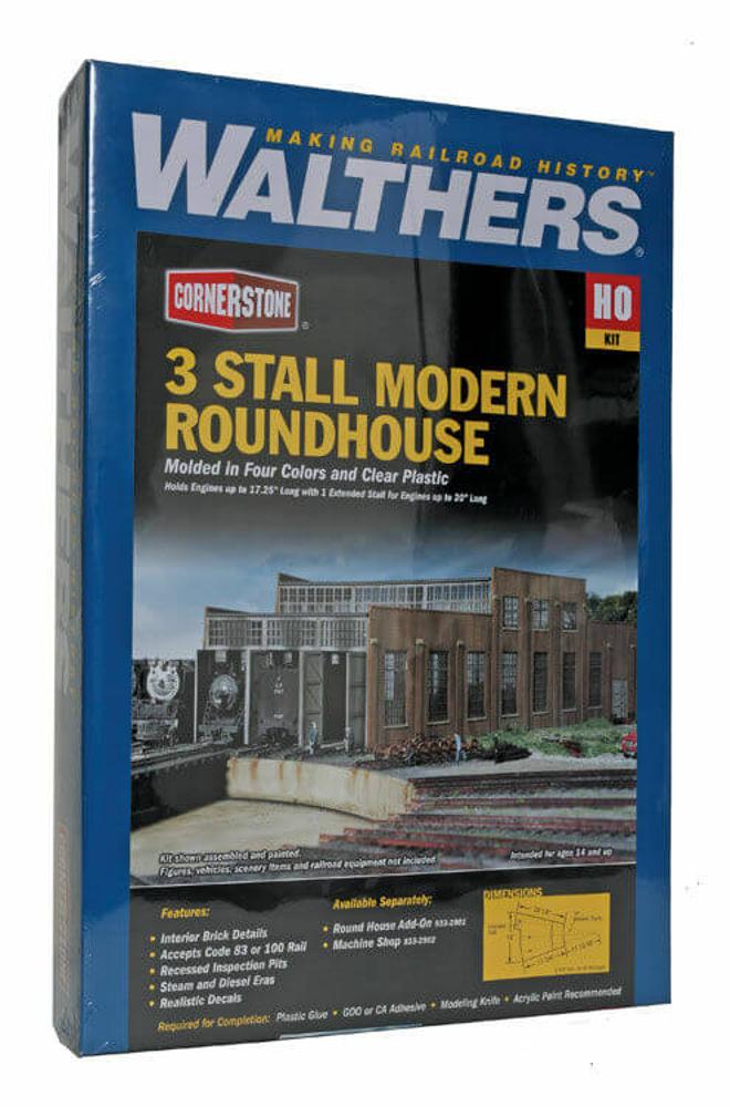 Walthers HO 3-Stall Modern Roundhouse Model Kit