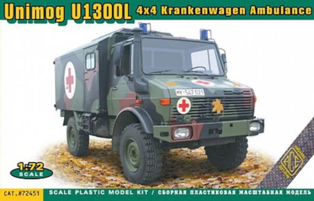 ACE 1/72 Unimog U1300L 4x4 Ambulance Model Kit