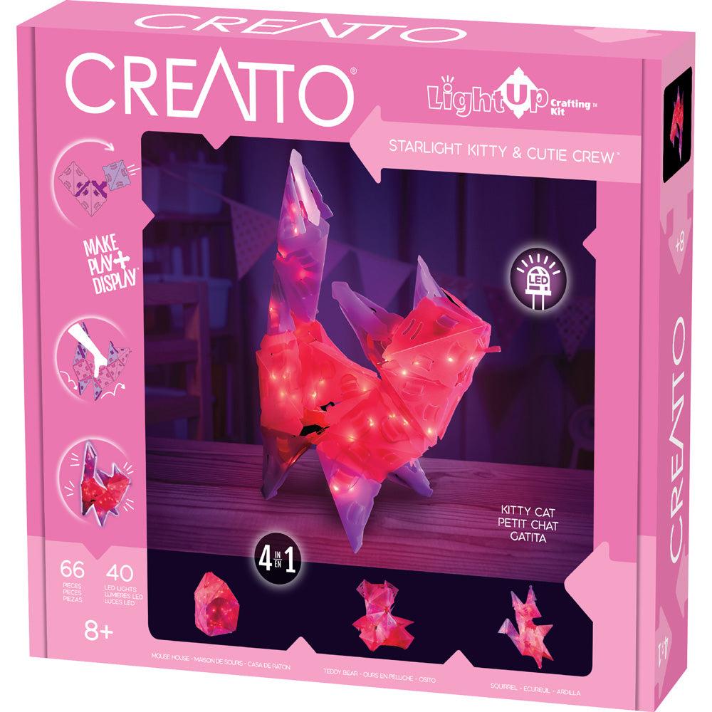 Thames and Kosmos Creatto Starlight Kitty and Cutie Crew Light-Up 3D Puzzle Kit