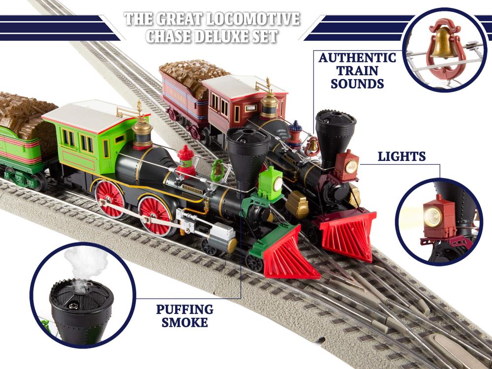 Lionel O Great Locomotive Chase Deluxe LionChief Bluetooth 5.0 Set