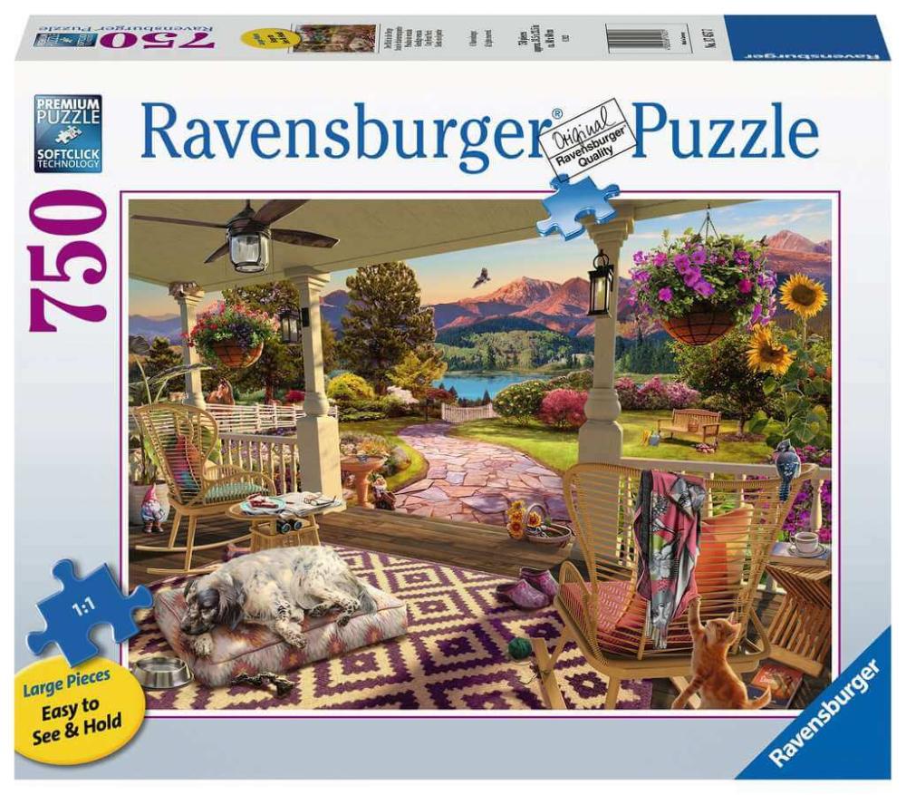 Ravensburger Cozy Front Porch 750pc Puzzle (Large Pieces Style)